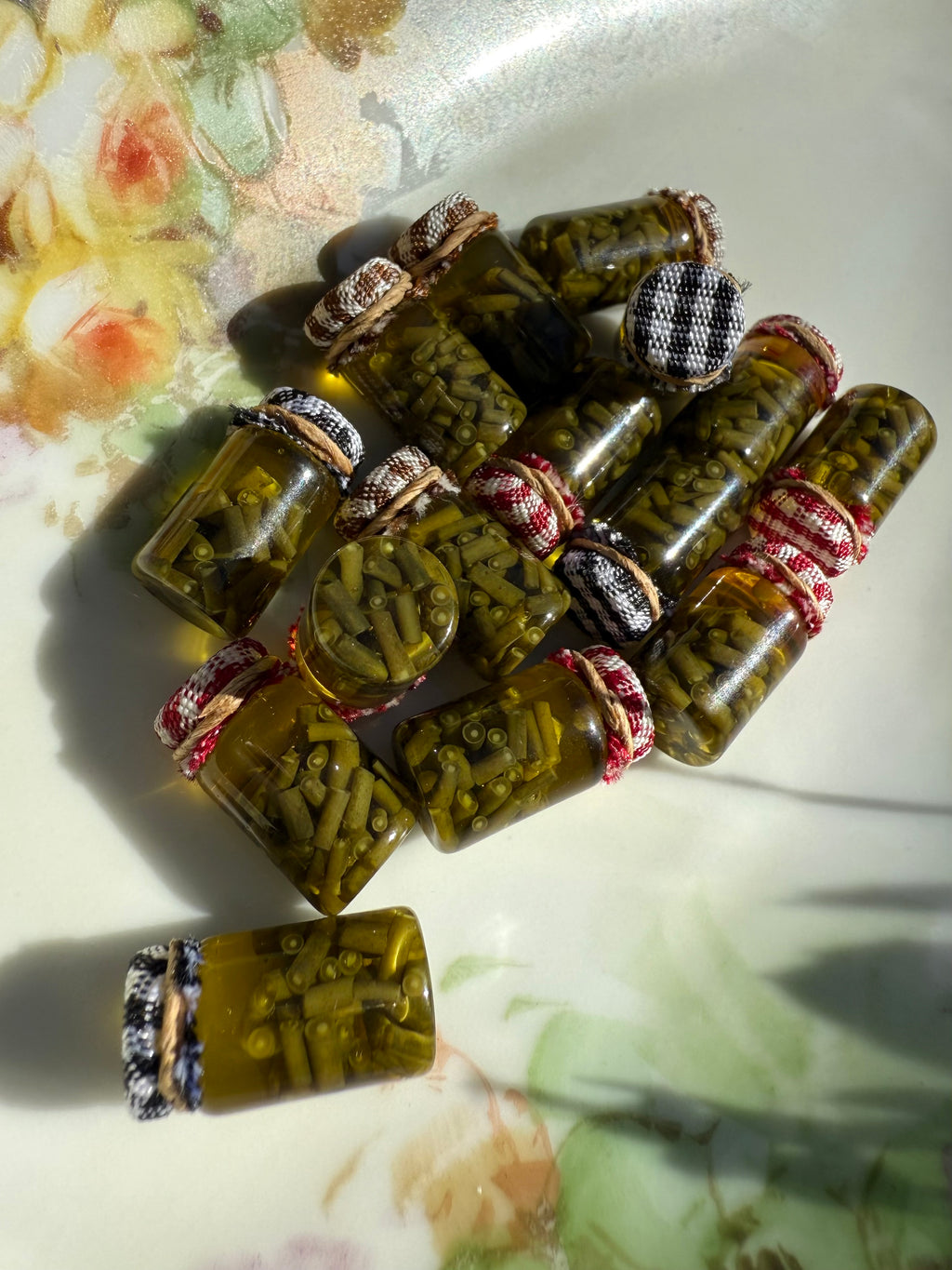 Green Beans Jar Earrings