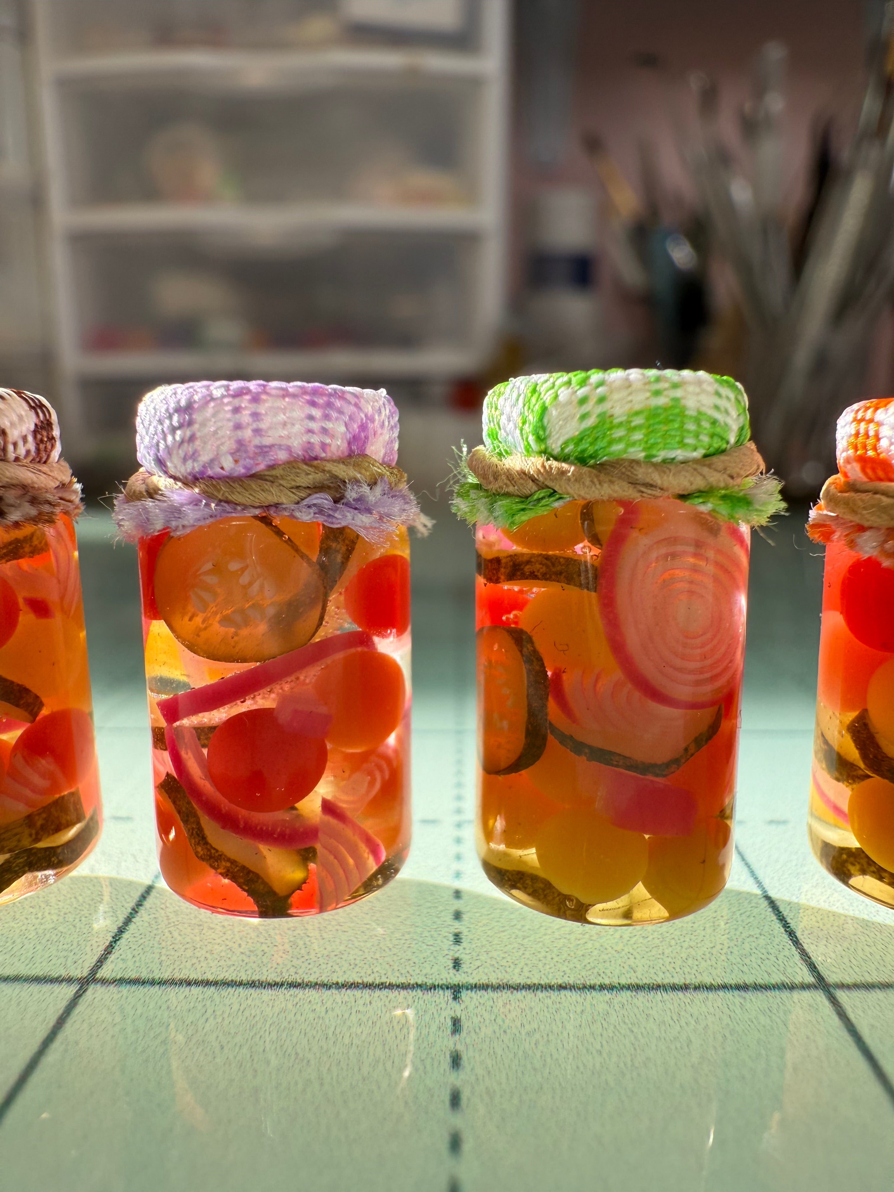 Pickled Summer Salad Jar Earrings