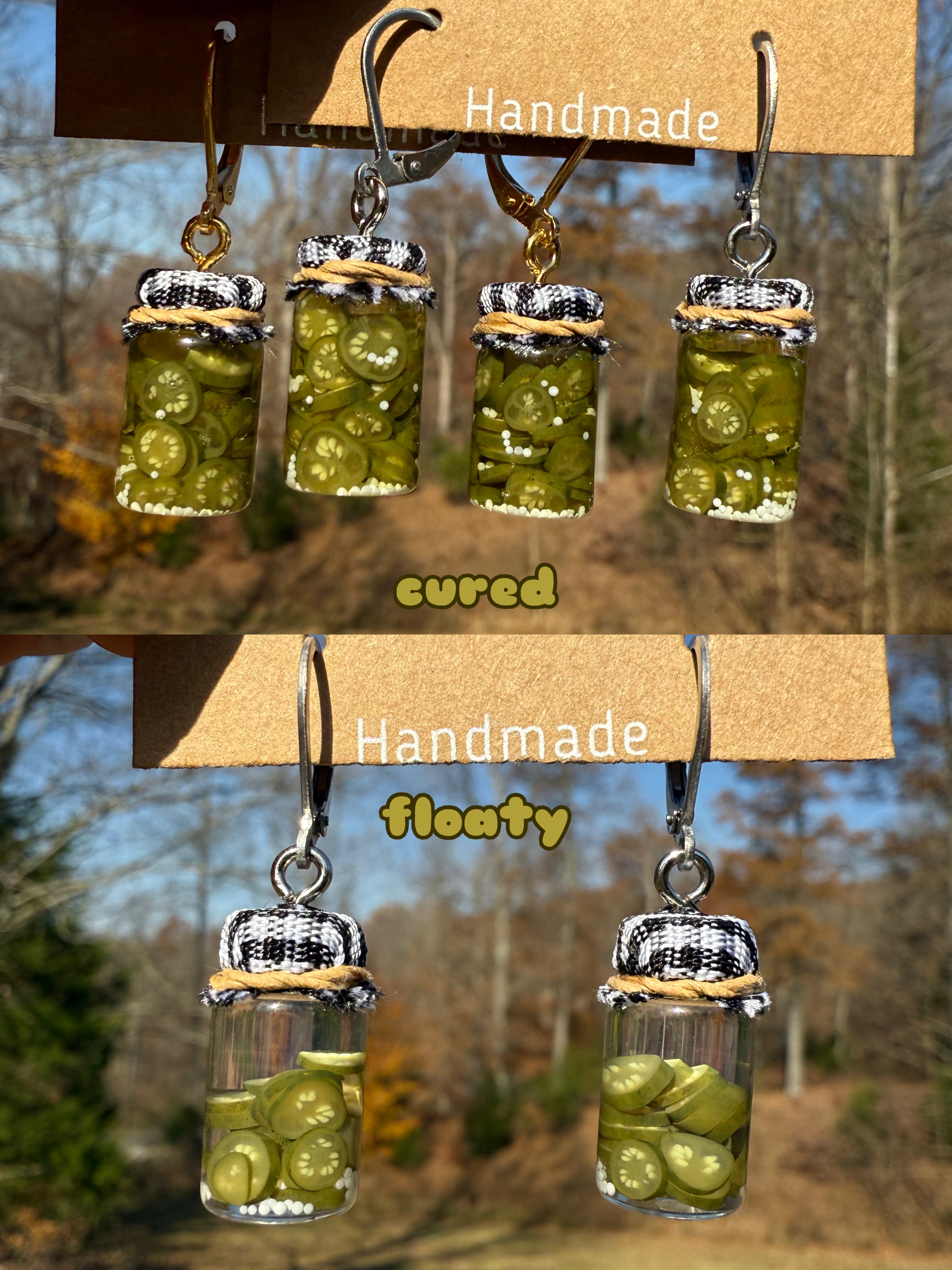 Pickled Jalapeño Pepper Slices Jar Earrings