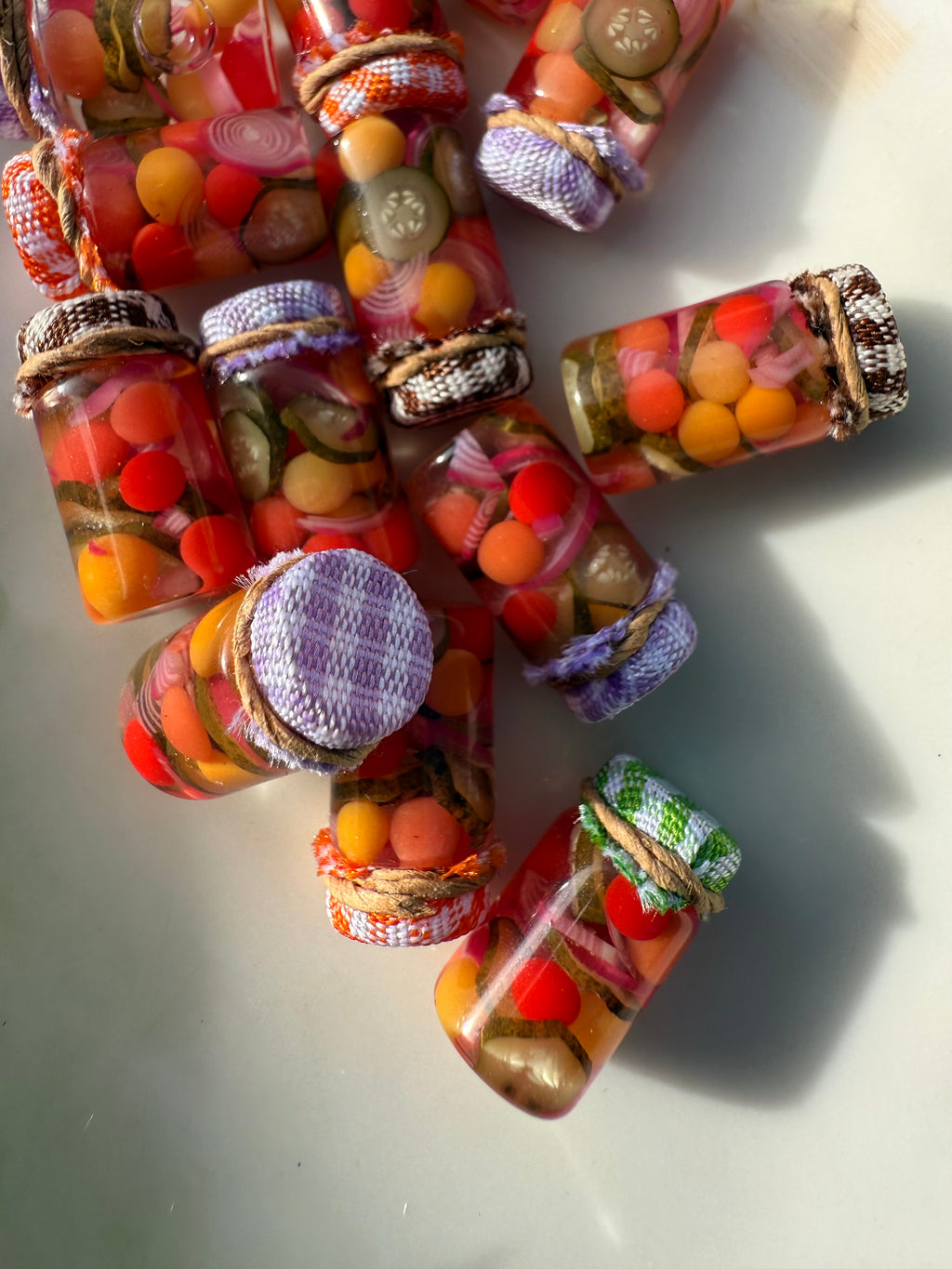 Pickled Summer Salad Jar Earrings