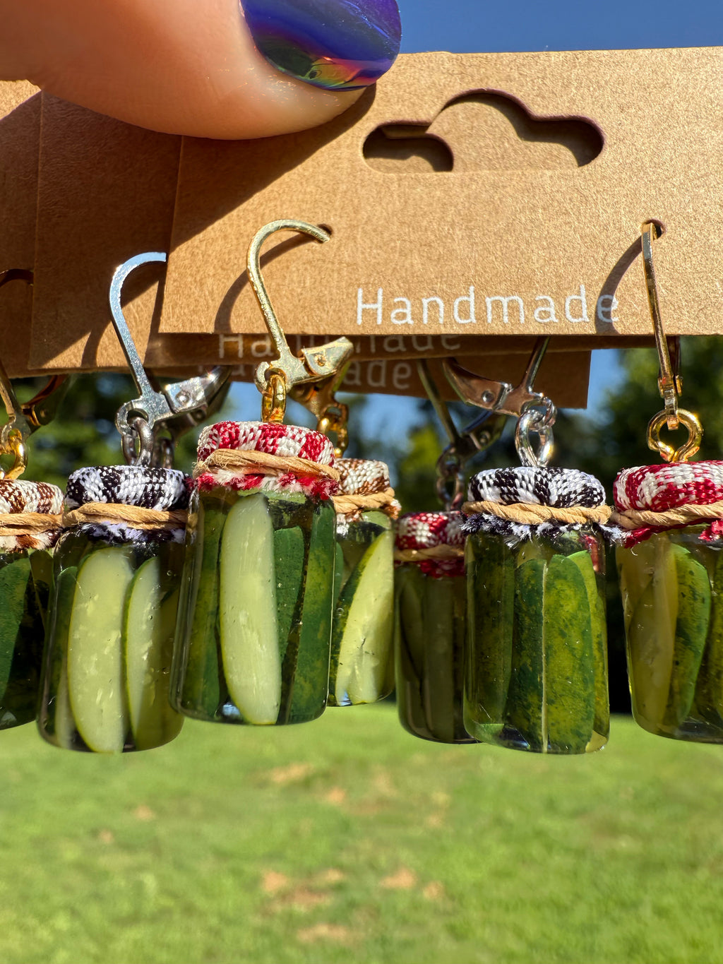 Pickle Spears Jar Earrings