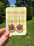 Strawberry Salad Plate Earrings