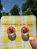 Strawberry Bowls Stud Earrings