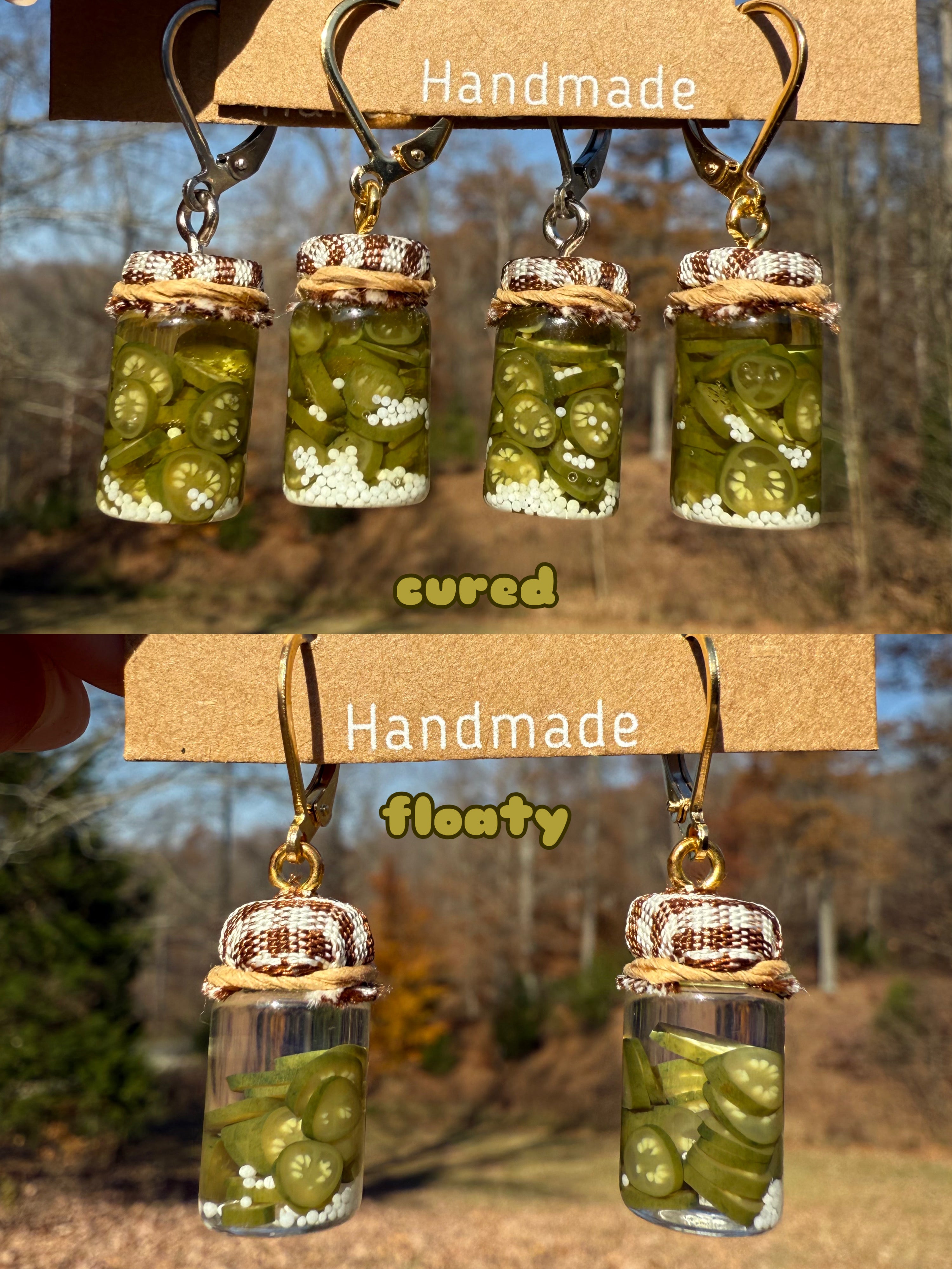Pickled Jalapeño Pepper Slices Jar Earrings