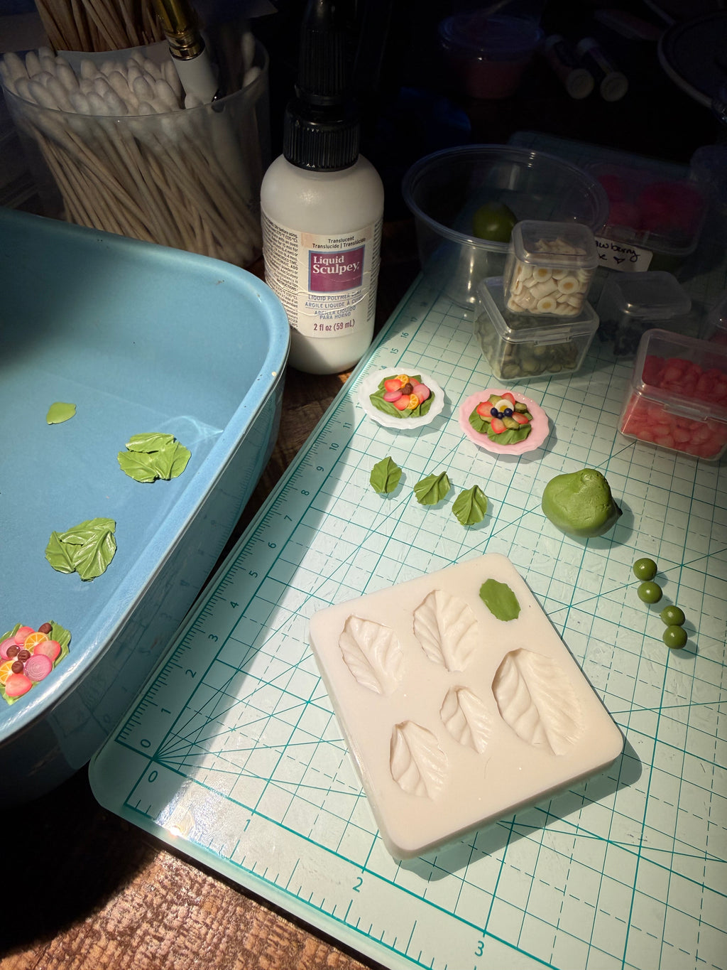 Strawberry Salad Plate Earrings
