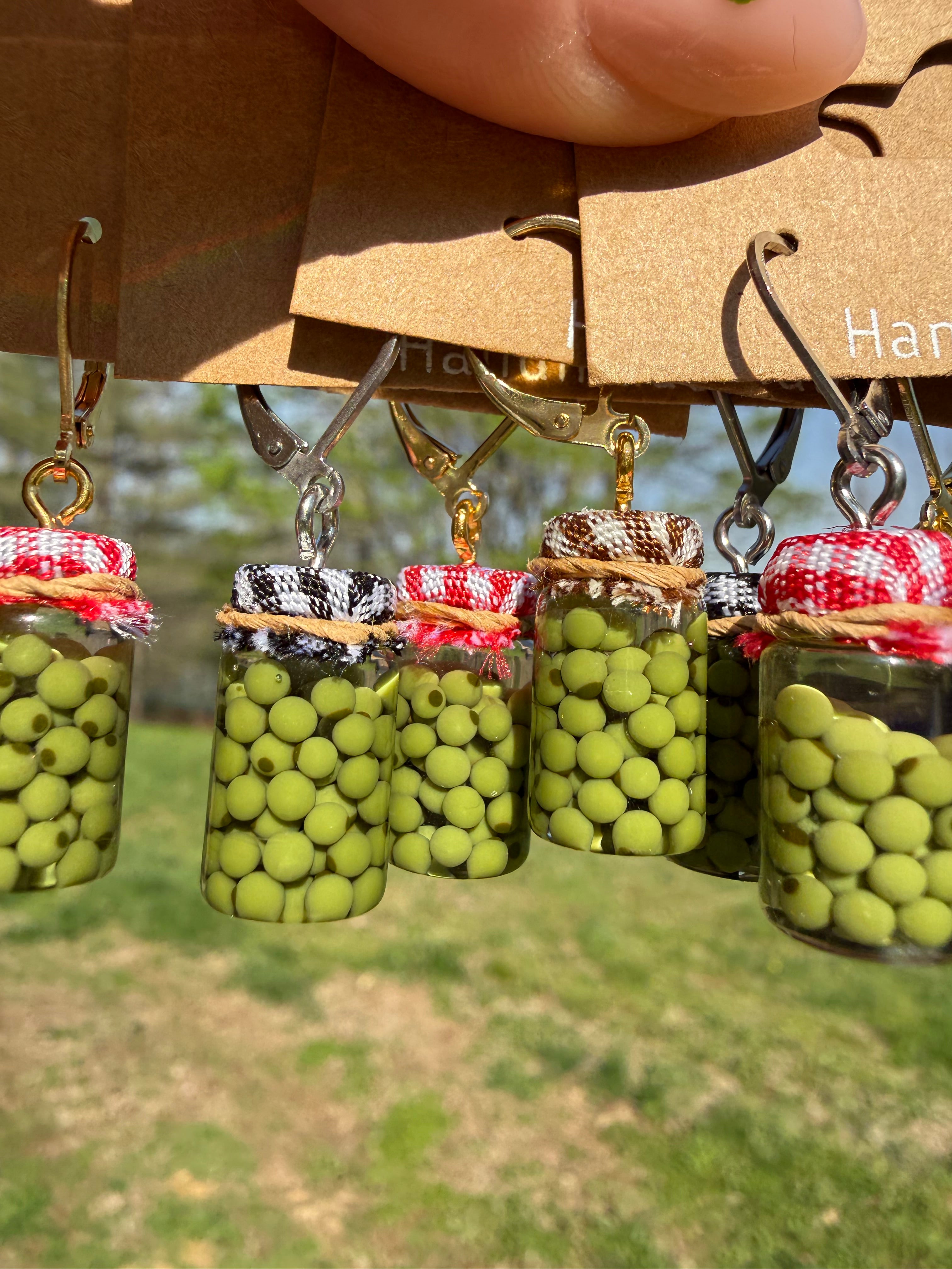 Castelvetrano Olives Jar Earrings