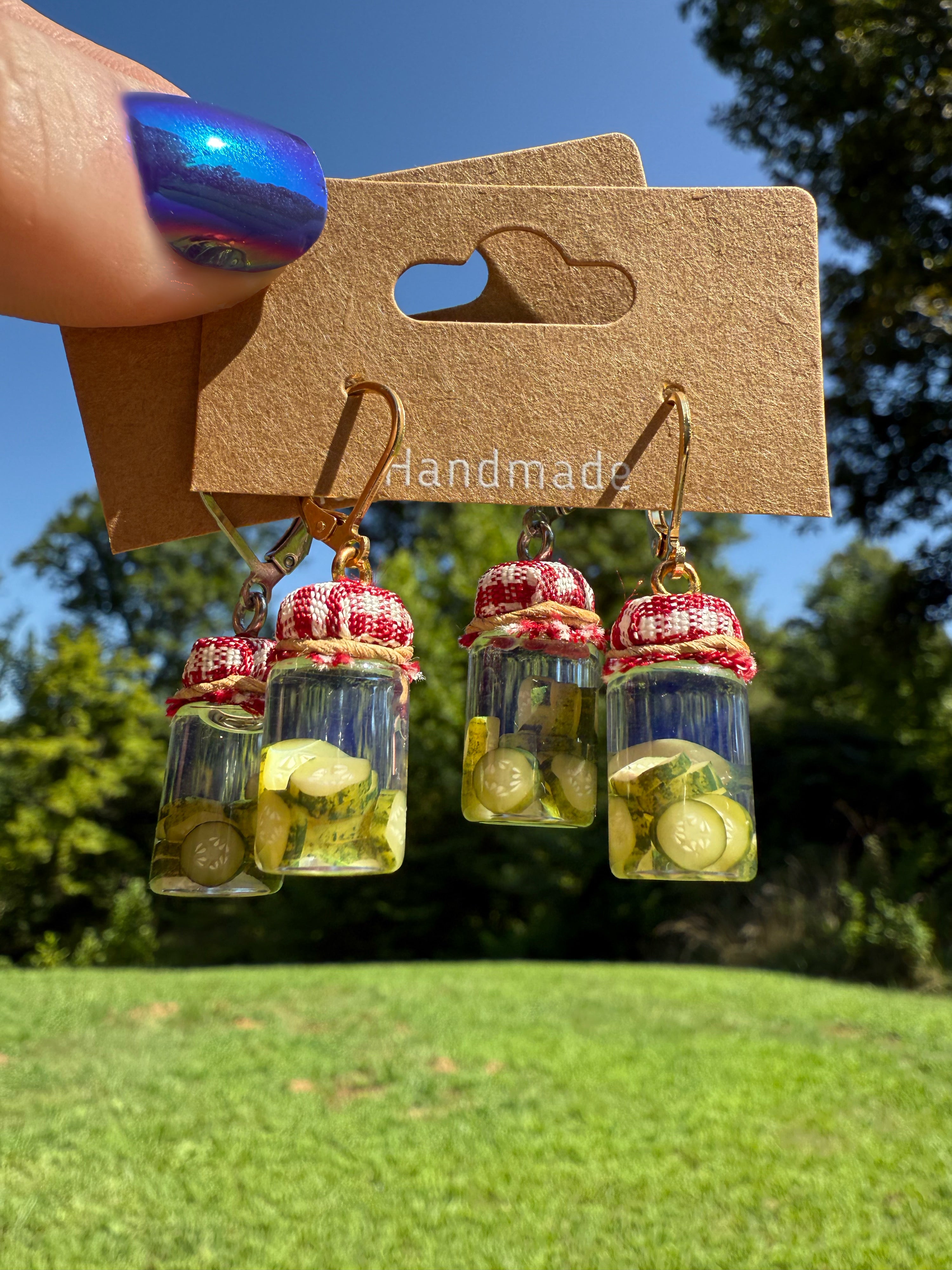 Pickle Chips Jar Earrings