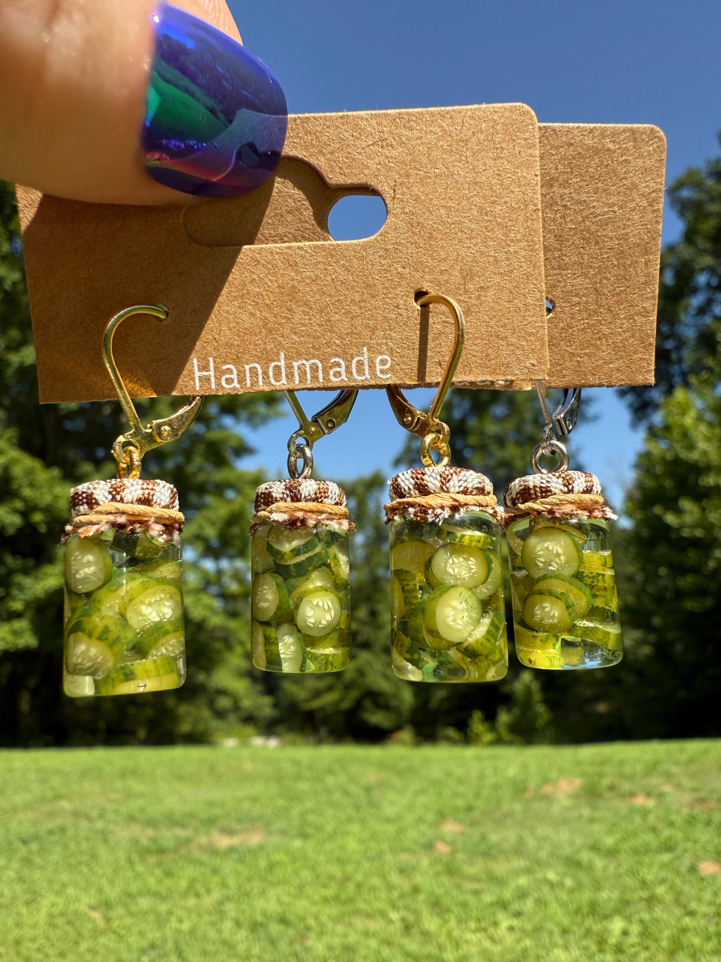 Pickle Chips Jar Earrings