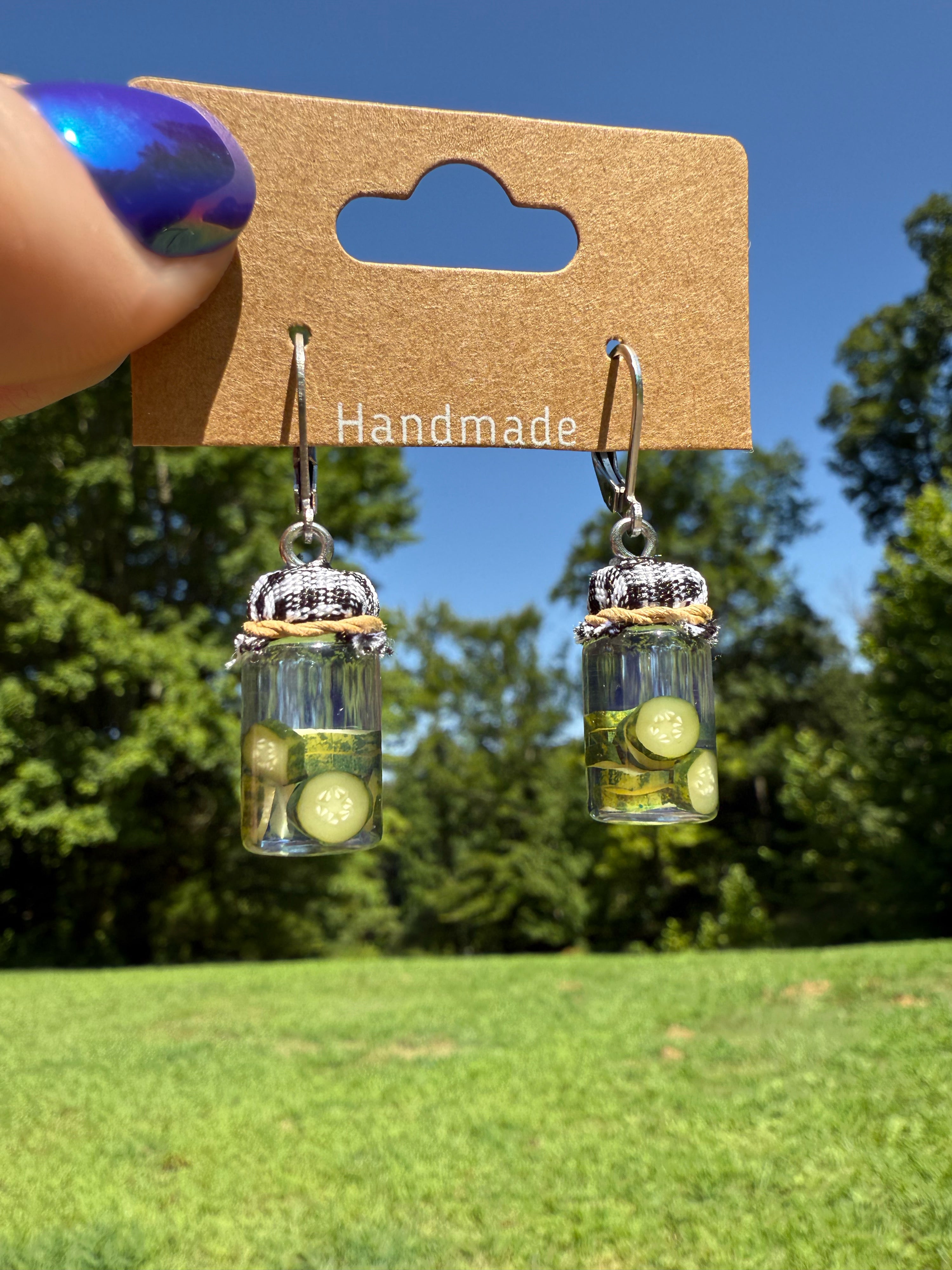 Pickle Chips Jar Earrings