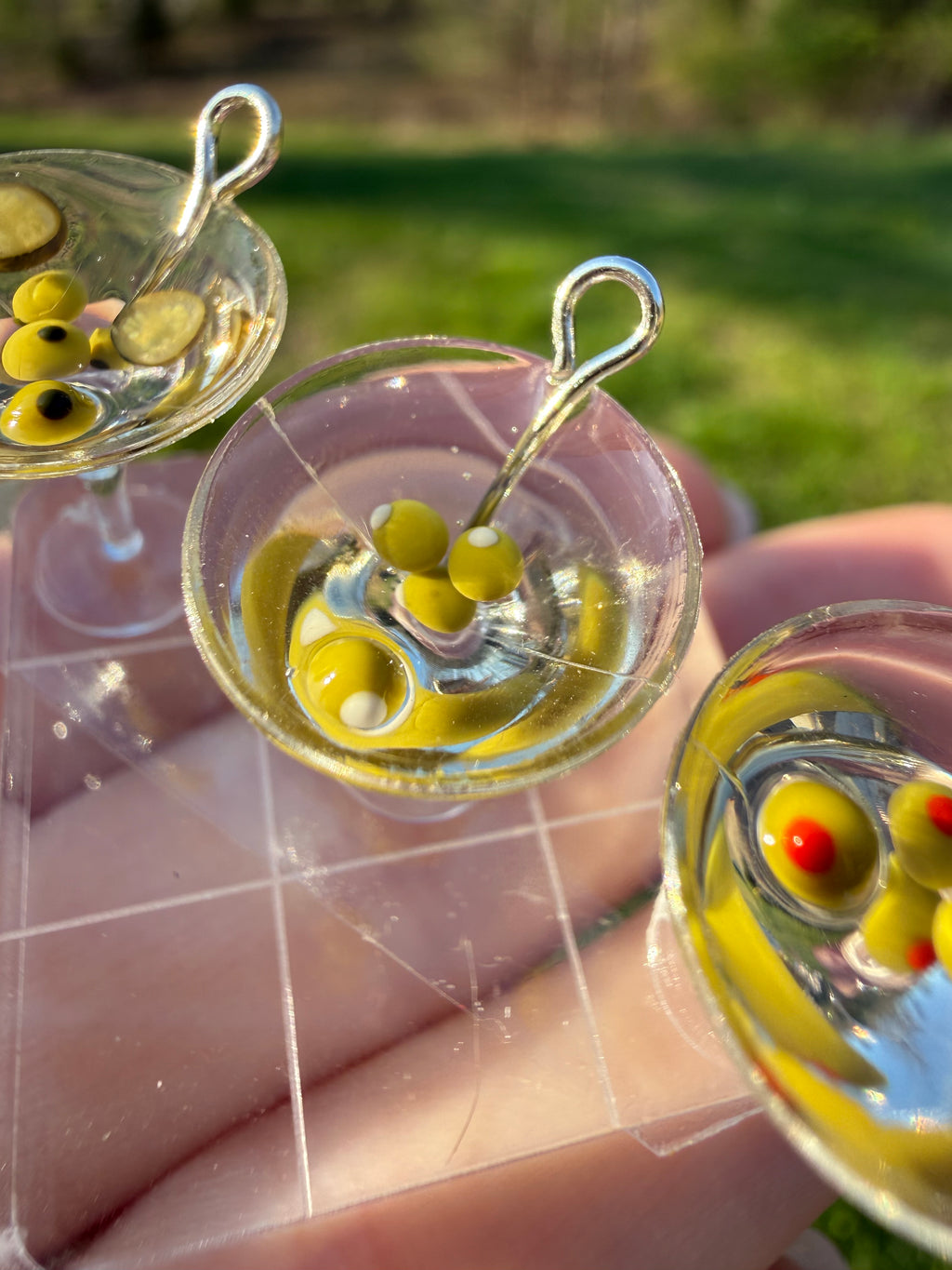 Bleu Cheese Dirty Martini Earrings