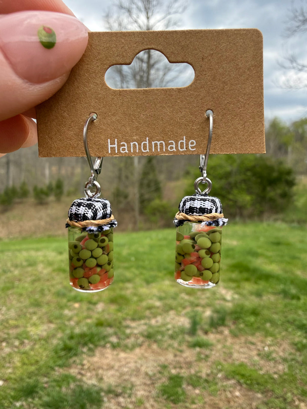 Castelvetrano Olives Jar Earrings