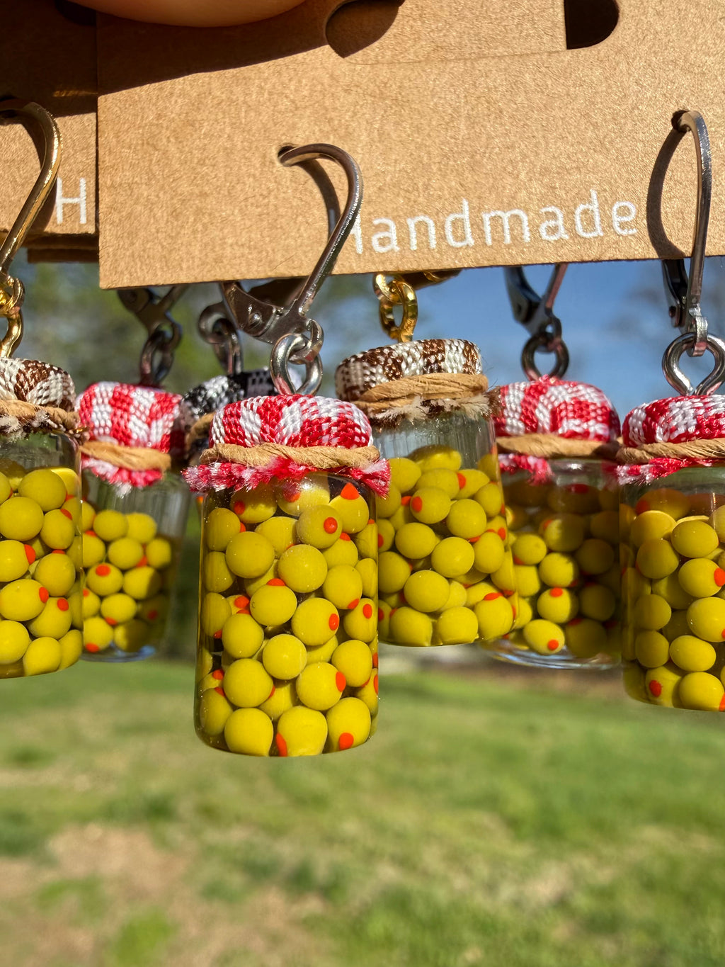 Stuffed Olives Jar Earrings