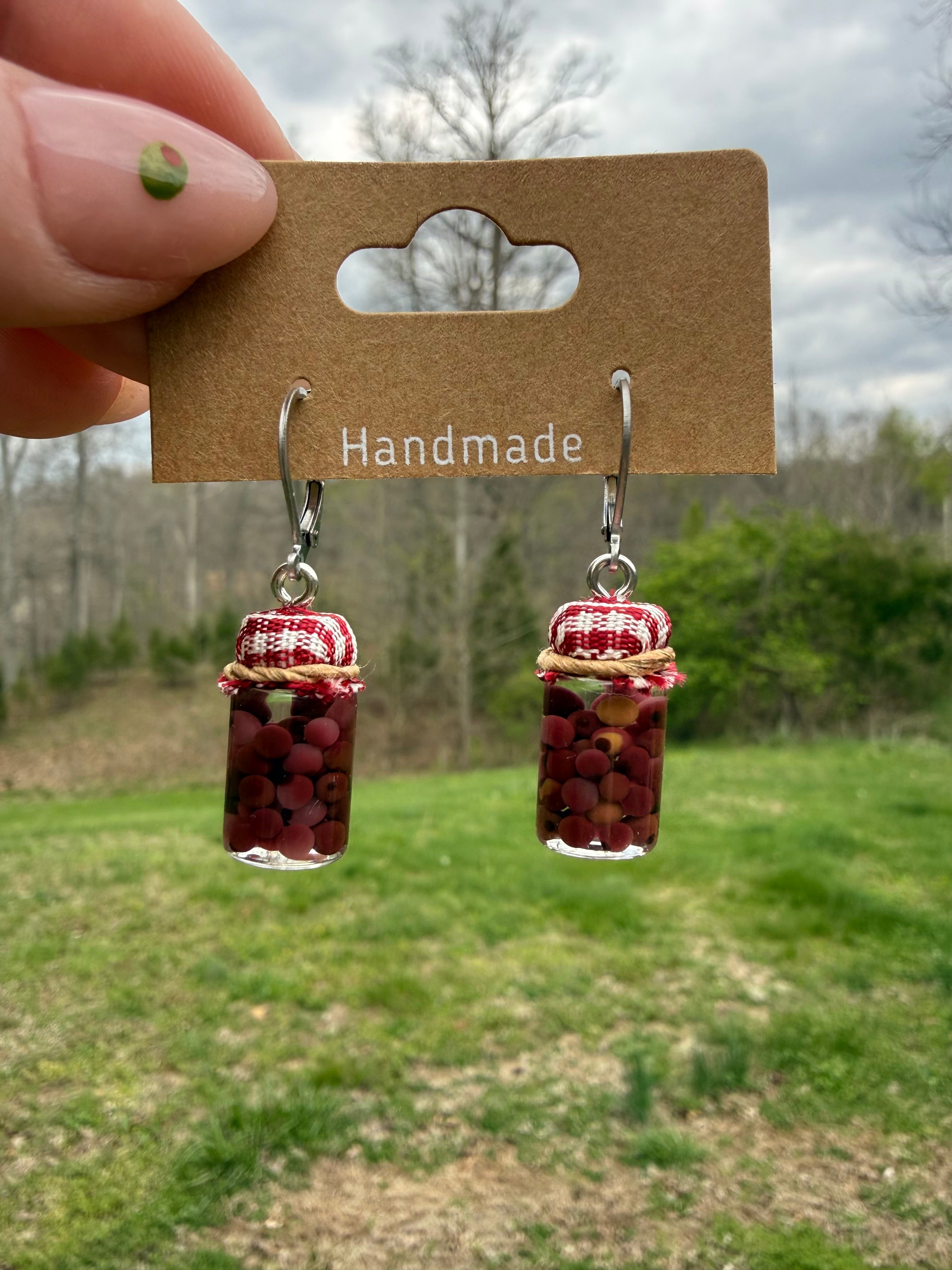 Kalamata Olives Jar Earrings