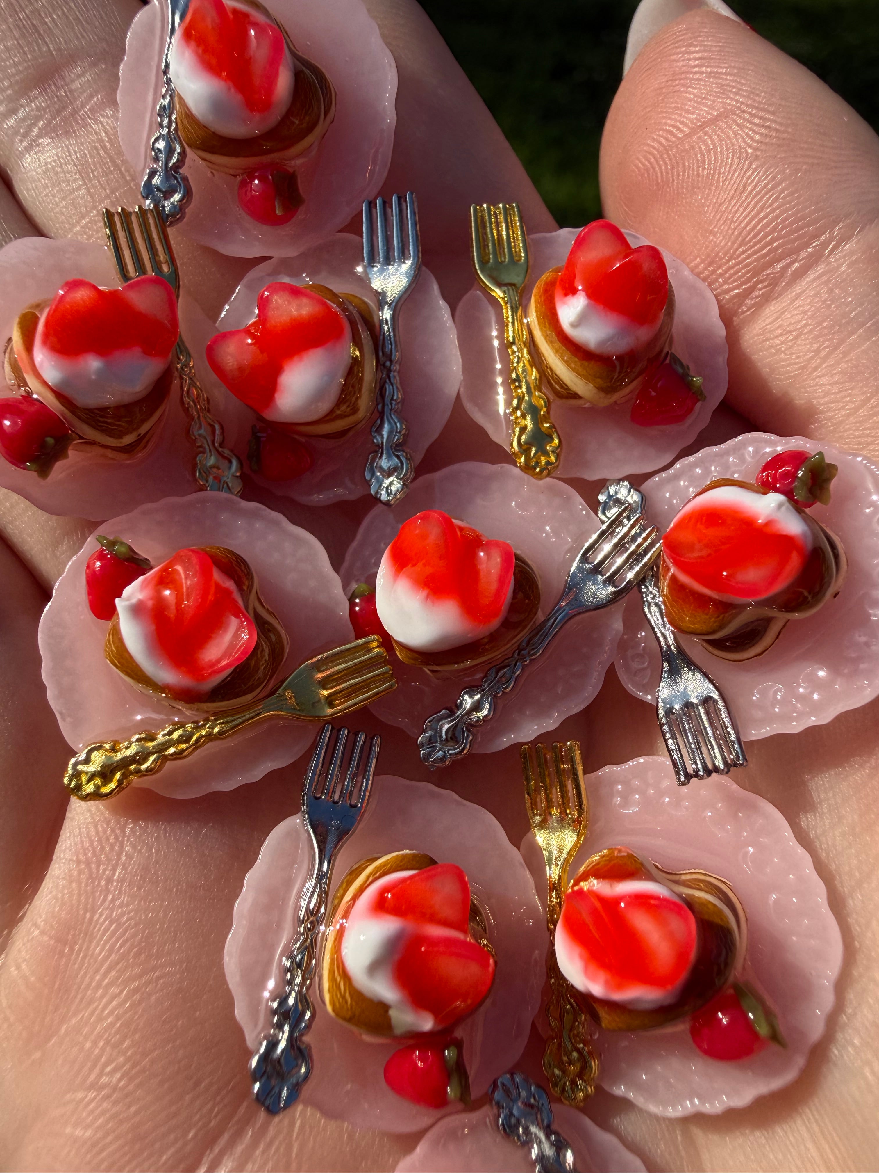 Strawberry Pancakes & Milk Earrings