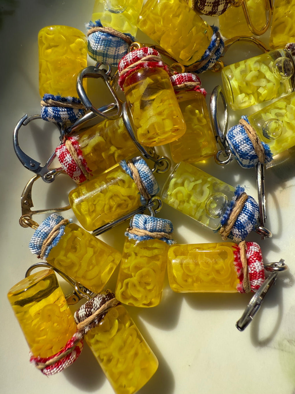 Banana Pepper Slices Jar Earrings