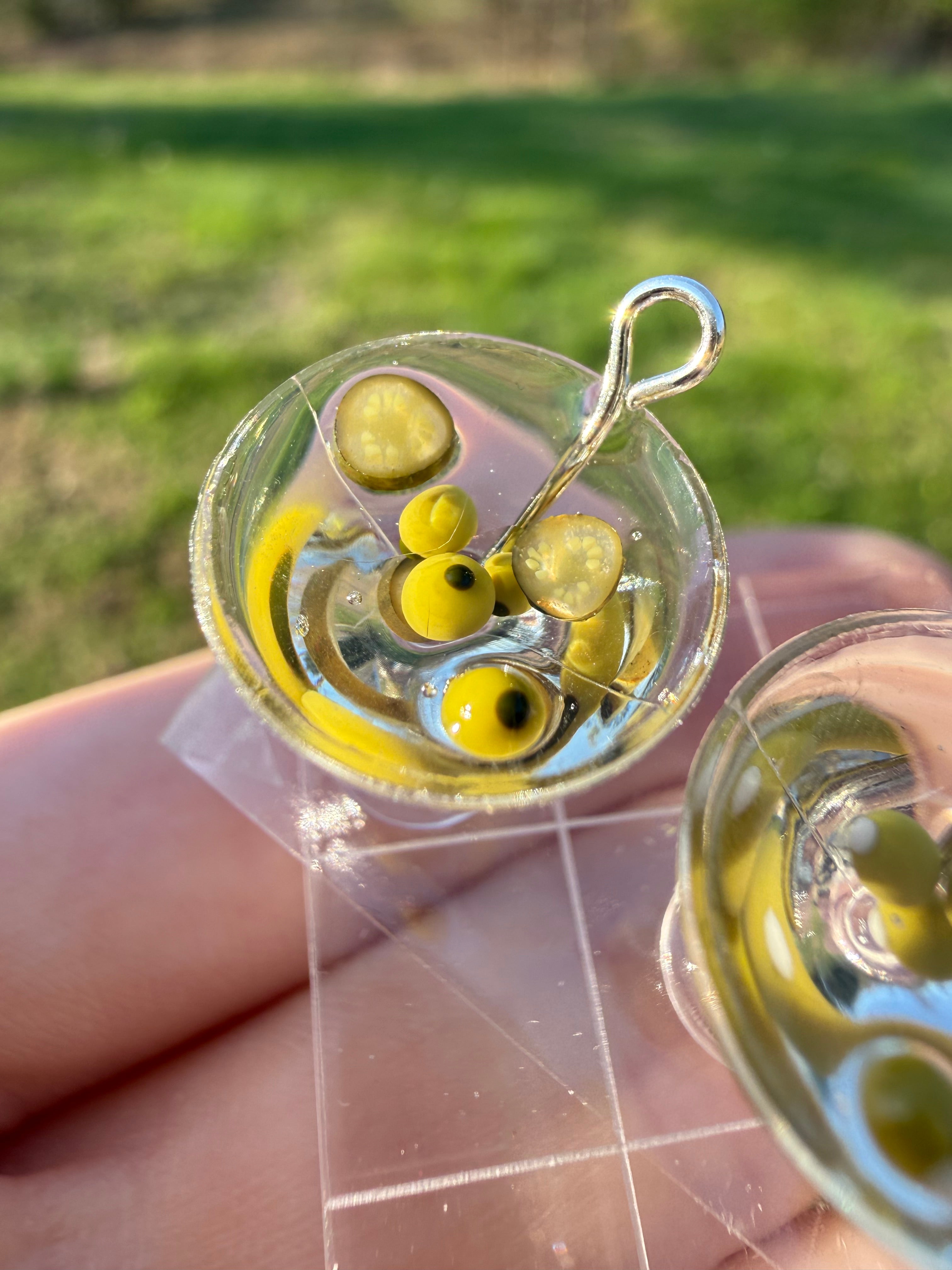 Spicy Dirty Martini Earrings