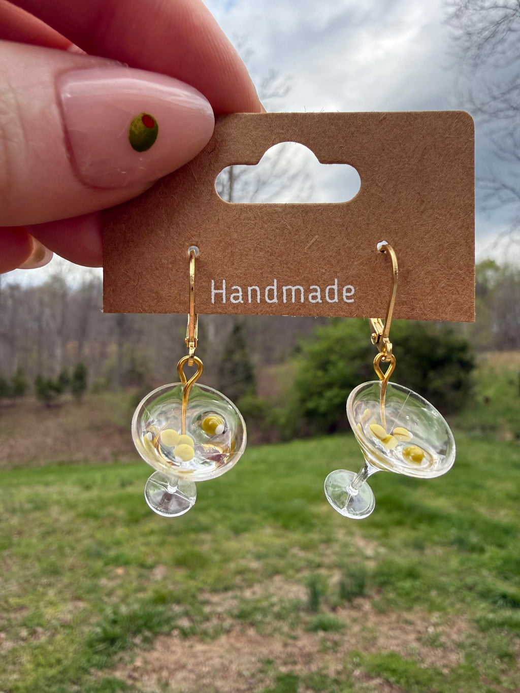 Bleu Cheese Dirty Martini Earrings