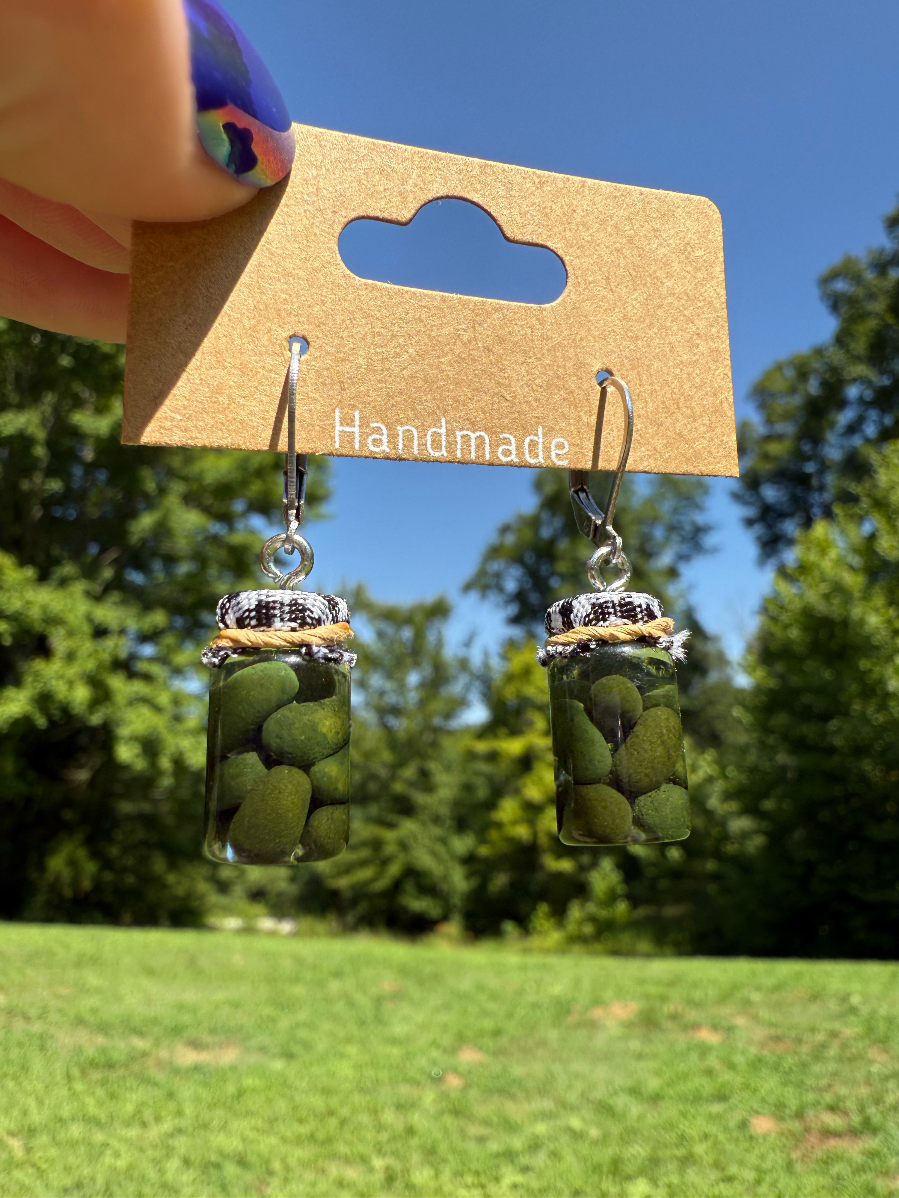 Gherkins Pickles Jar Earrings