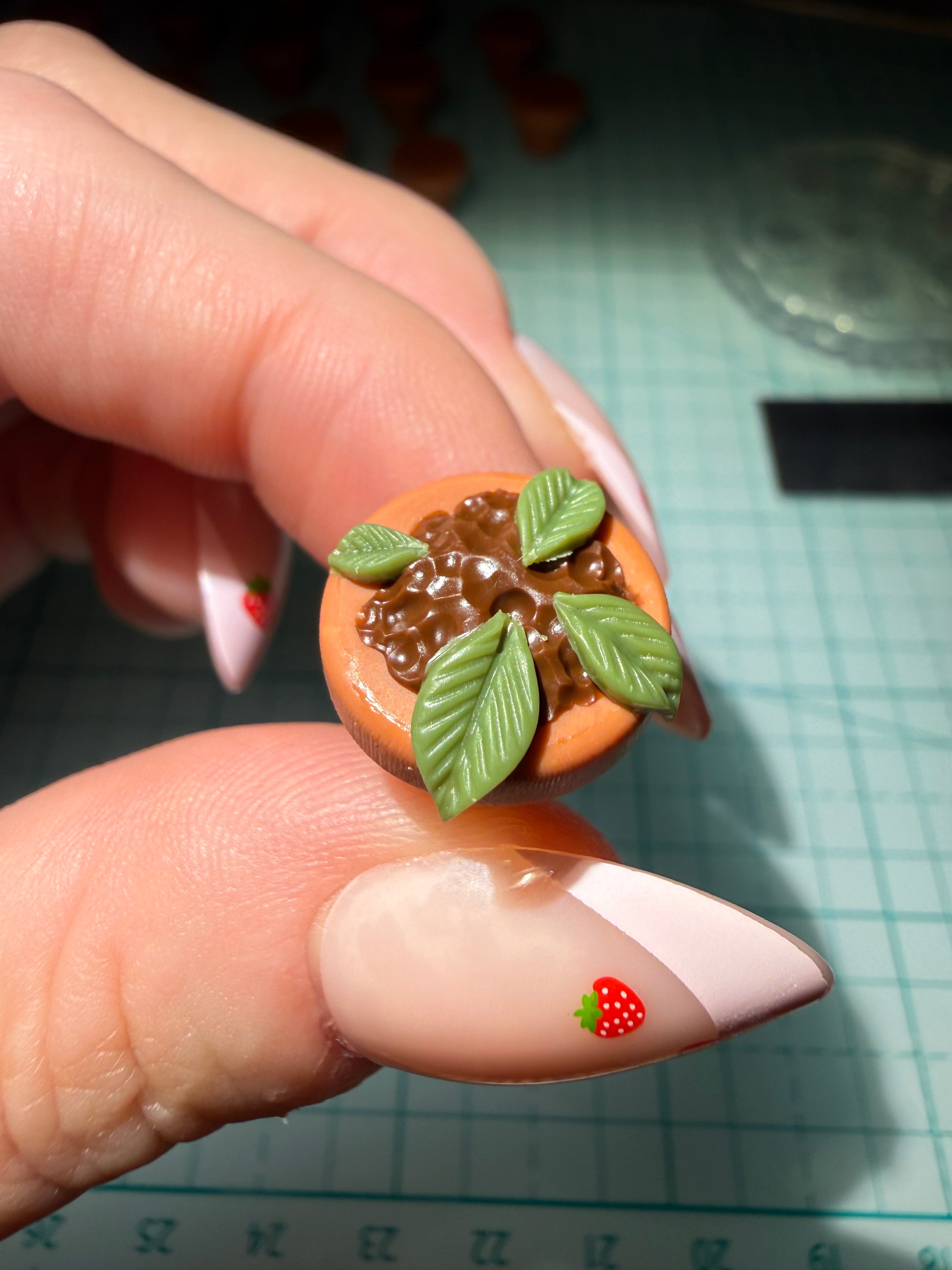 Potted Strawberry Plant Earrings