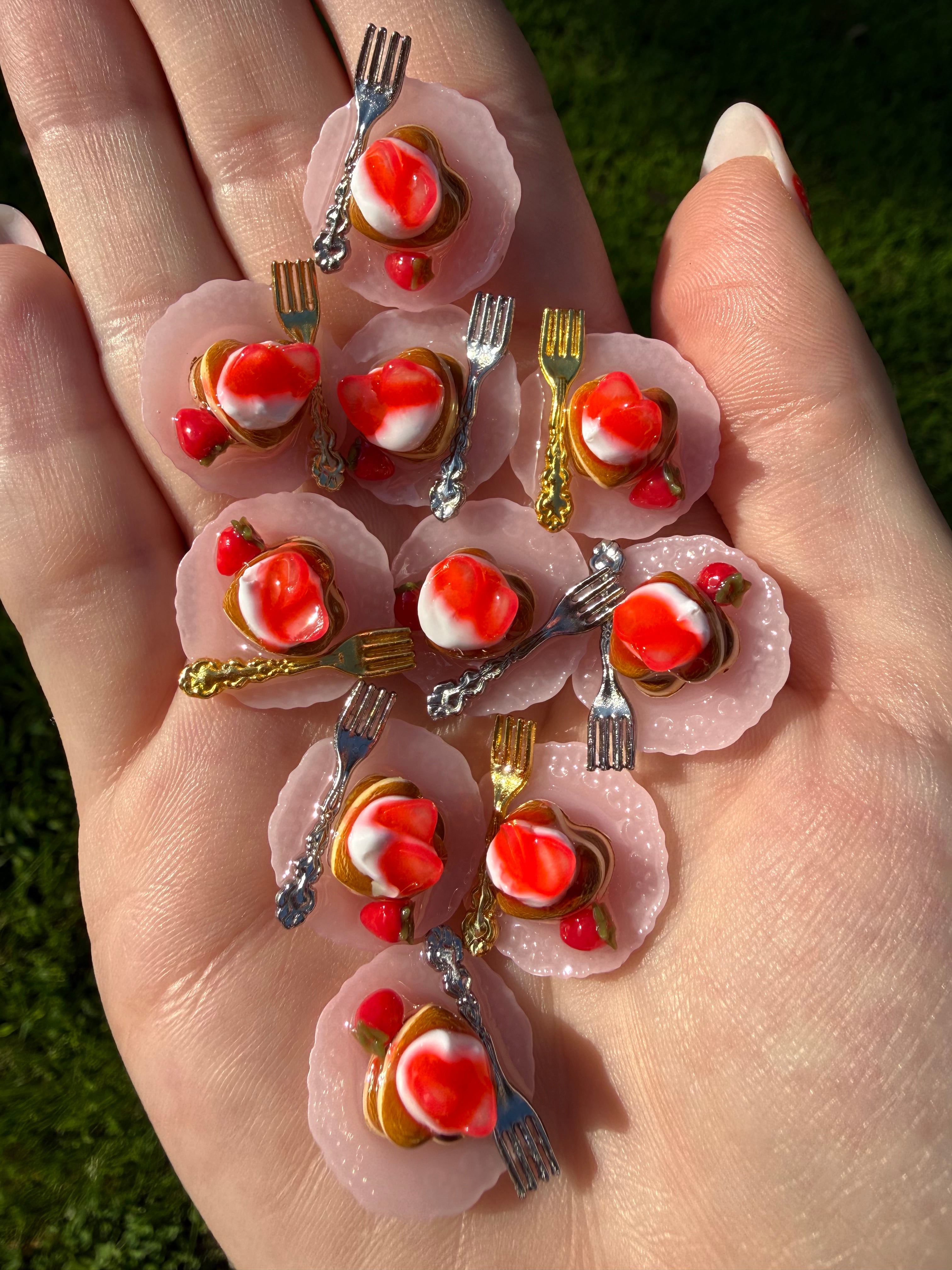 Strawberry Pancakes & Milk Earrings