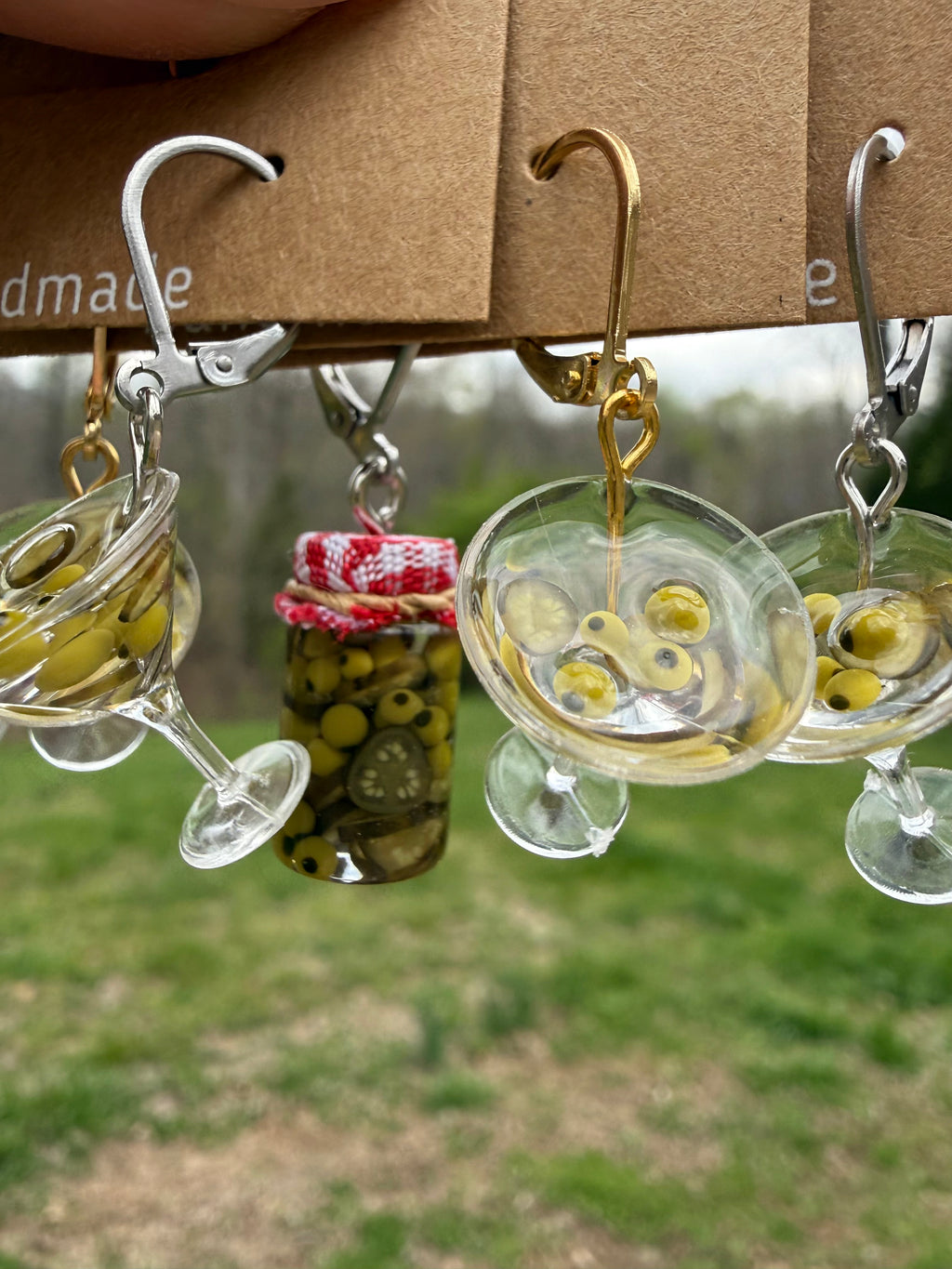 Spicy Dirty Martini Earrings