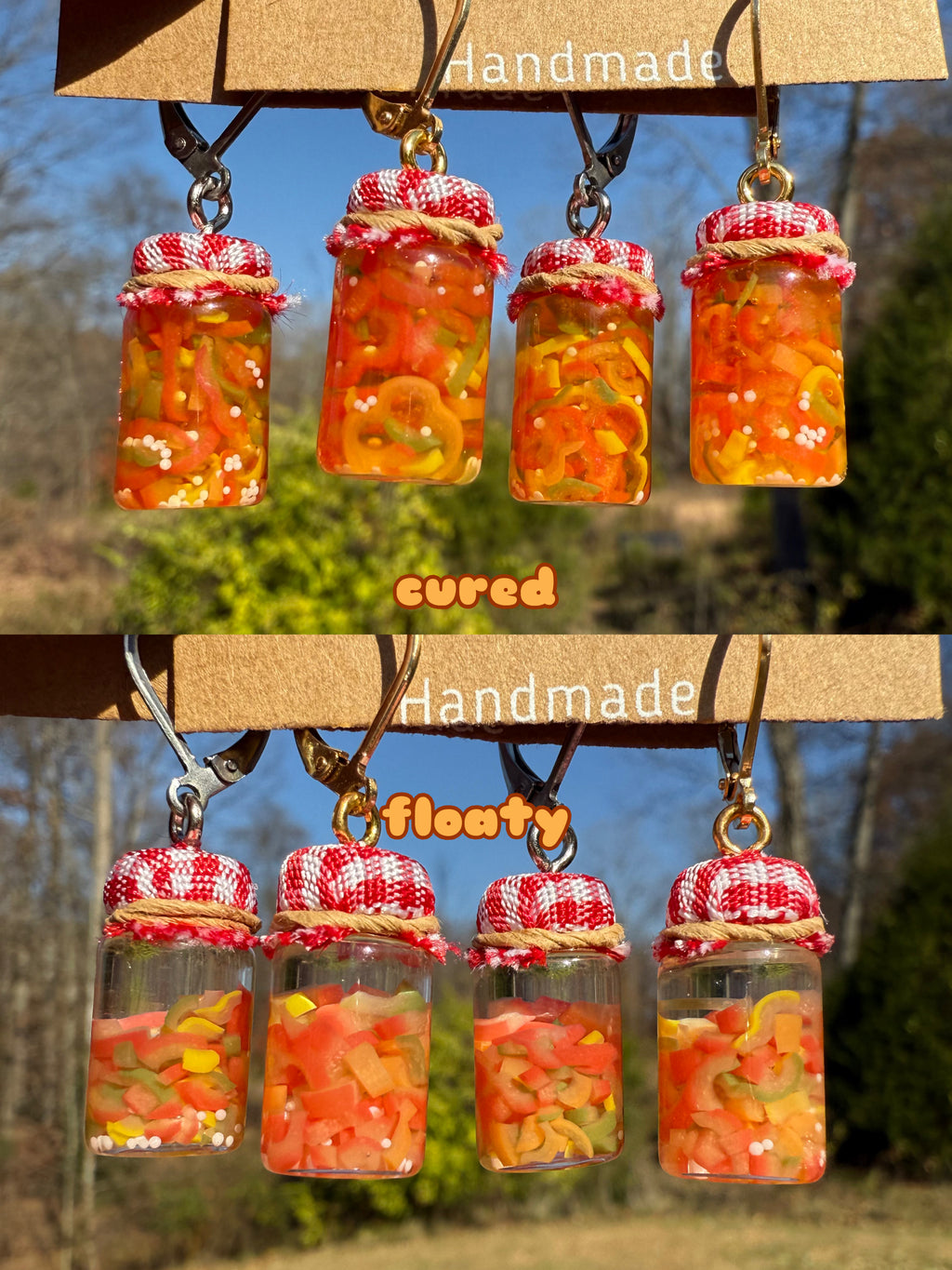 Bell Pepper Relish Jar Earrings