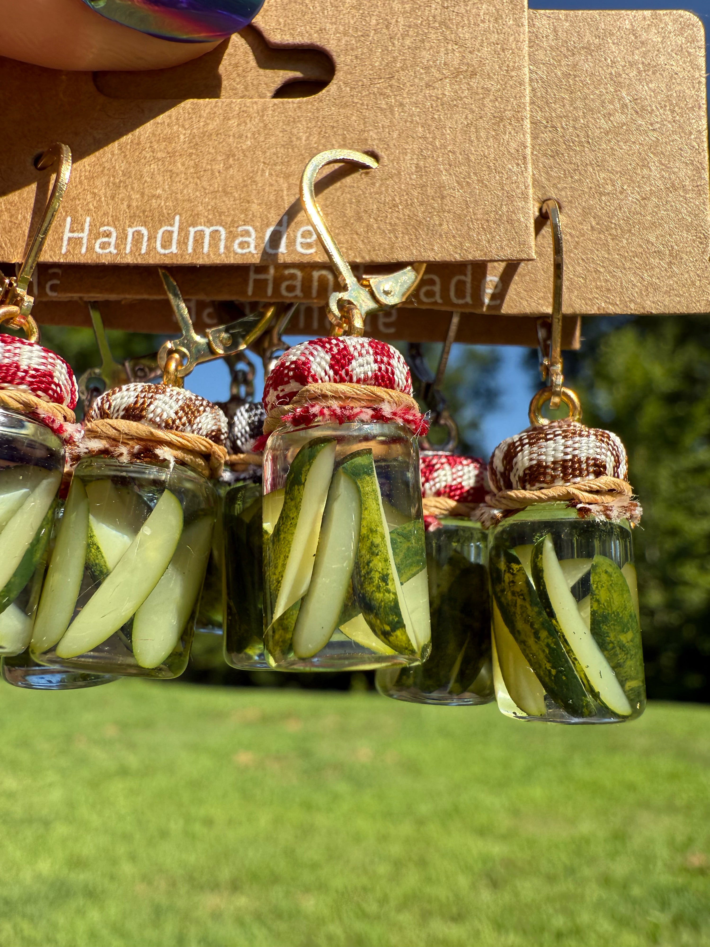 Pickle Spears Jar Earrings