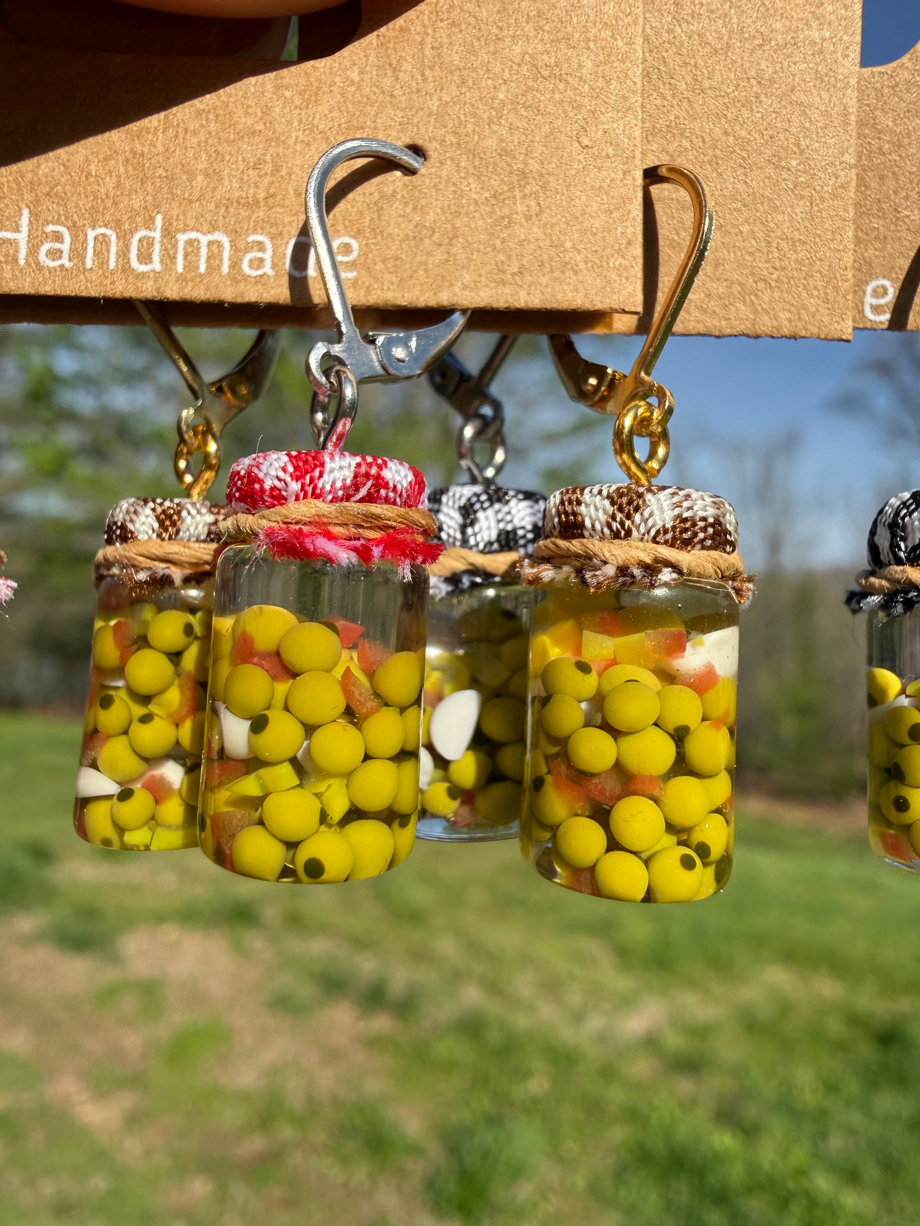 Olive Antipasto Jar Earrings