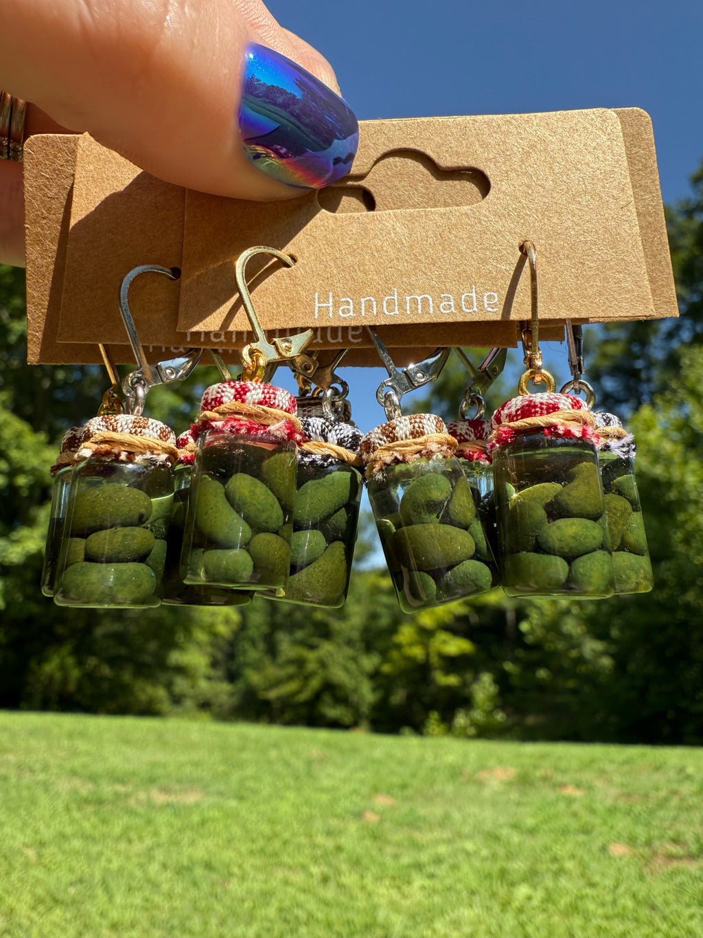 Gherkins Pickles Jar Earrings