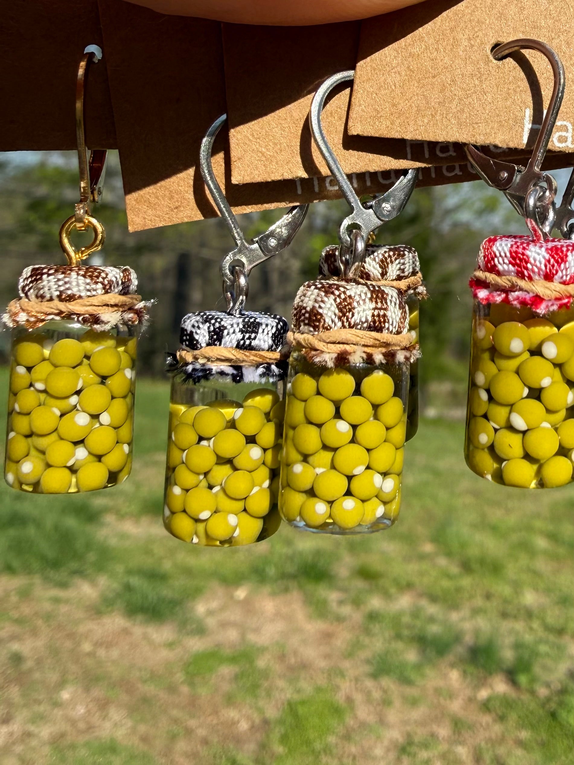 Stuffed Olives Jar Earrings