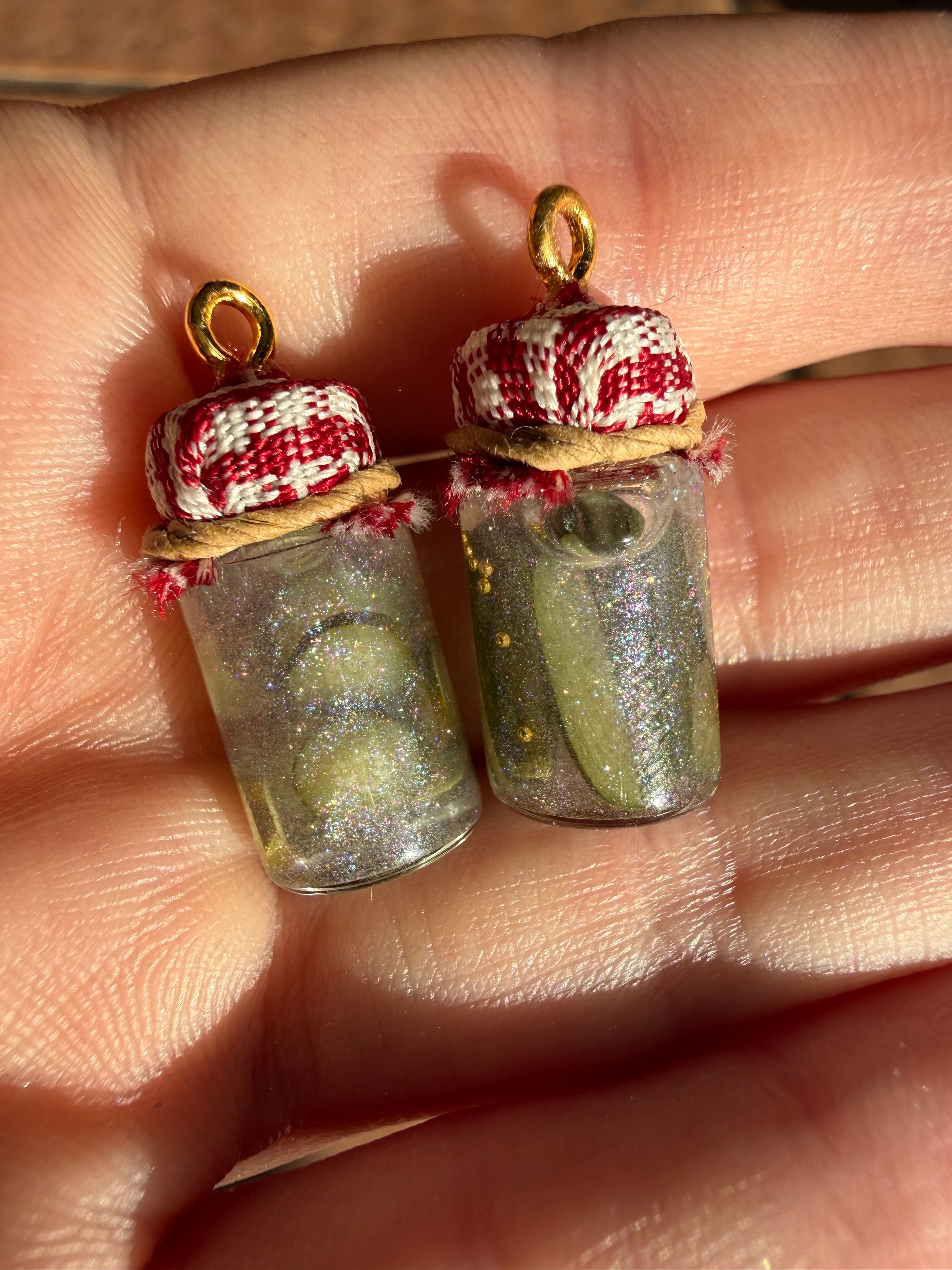 Pretty Pickles Jar Earrings