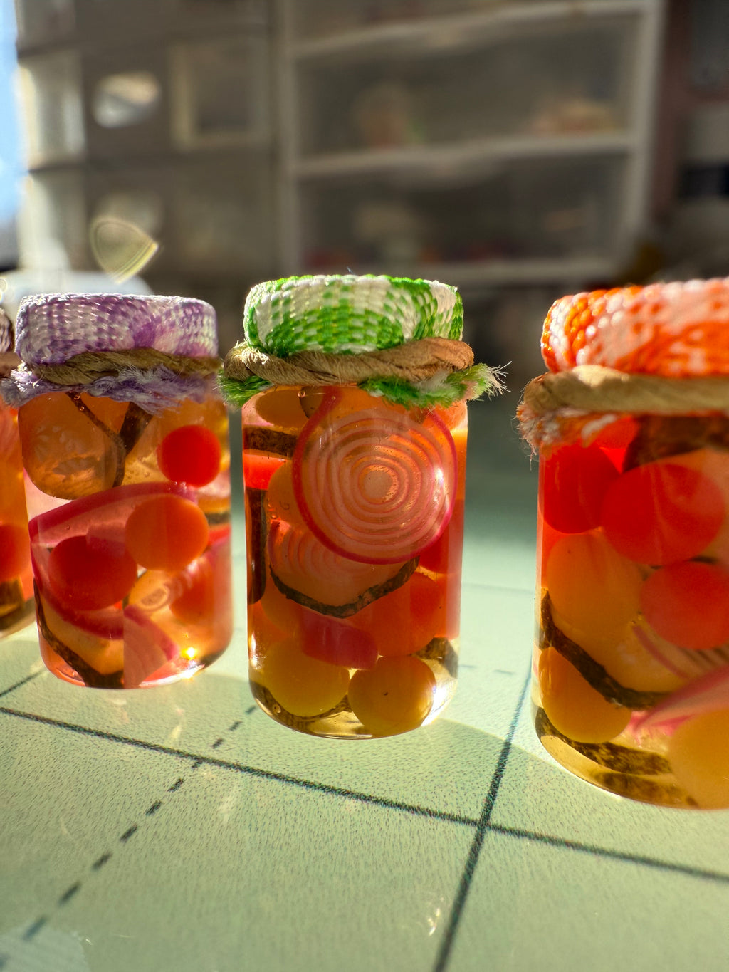 Pickled Summer Salad Jar Earrings