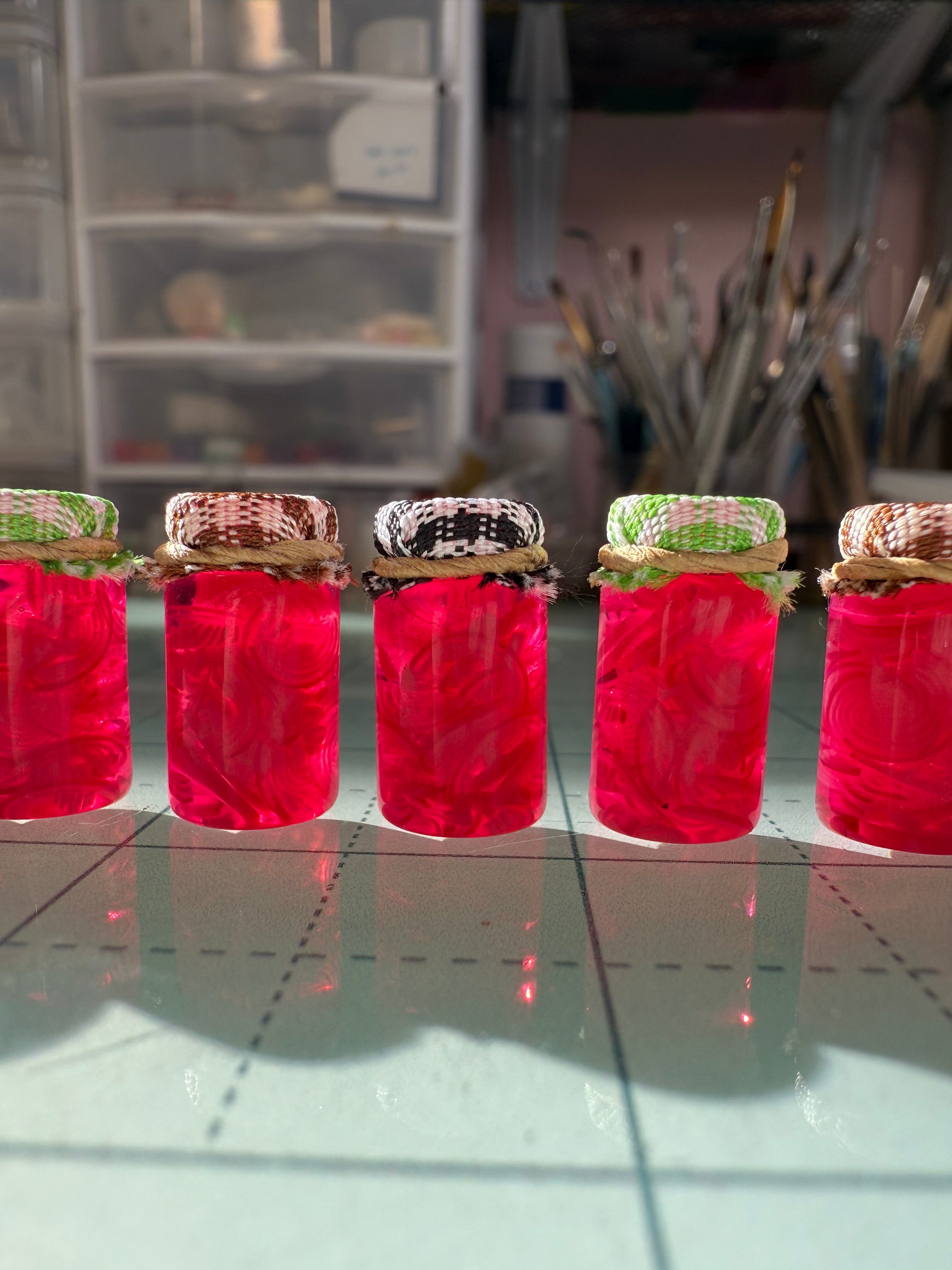 Pickled Red Onion Jar Earrings