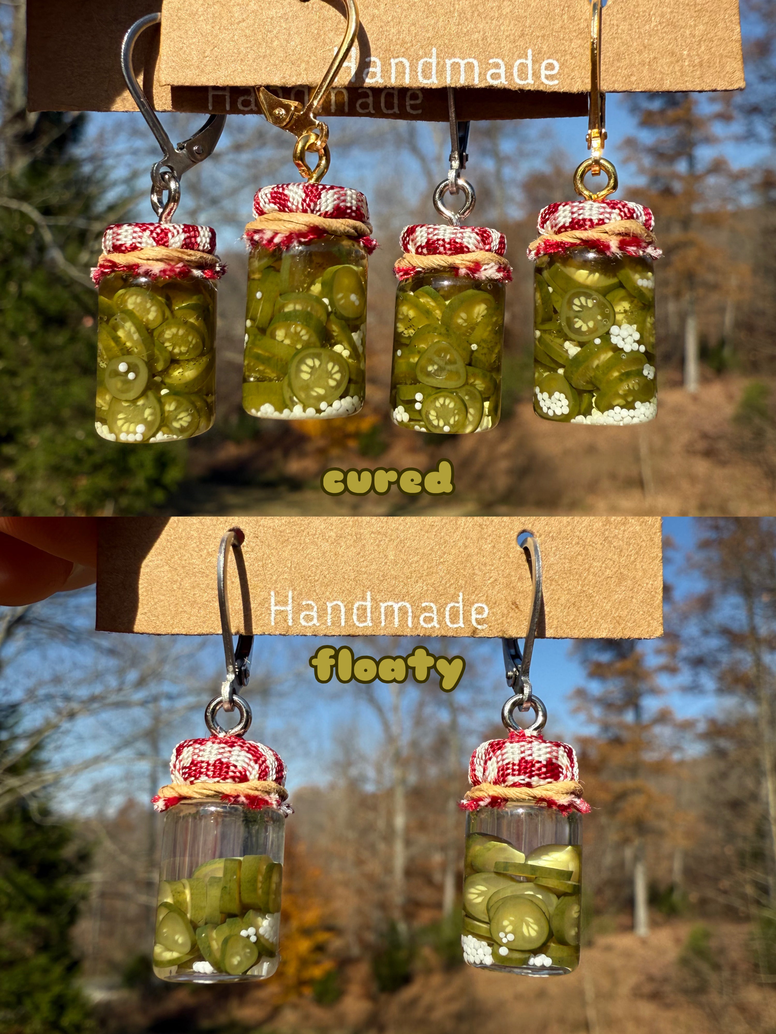 Pickled Jalapeño Pepper Slices Jar Earrings