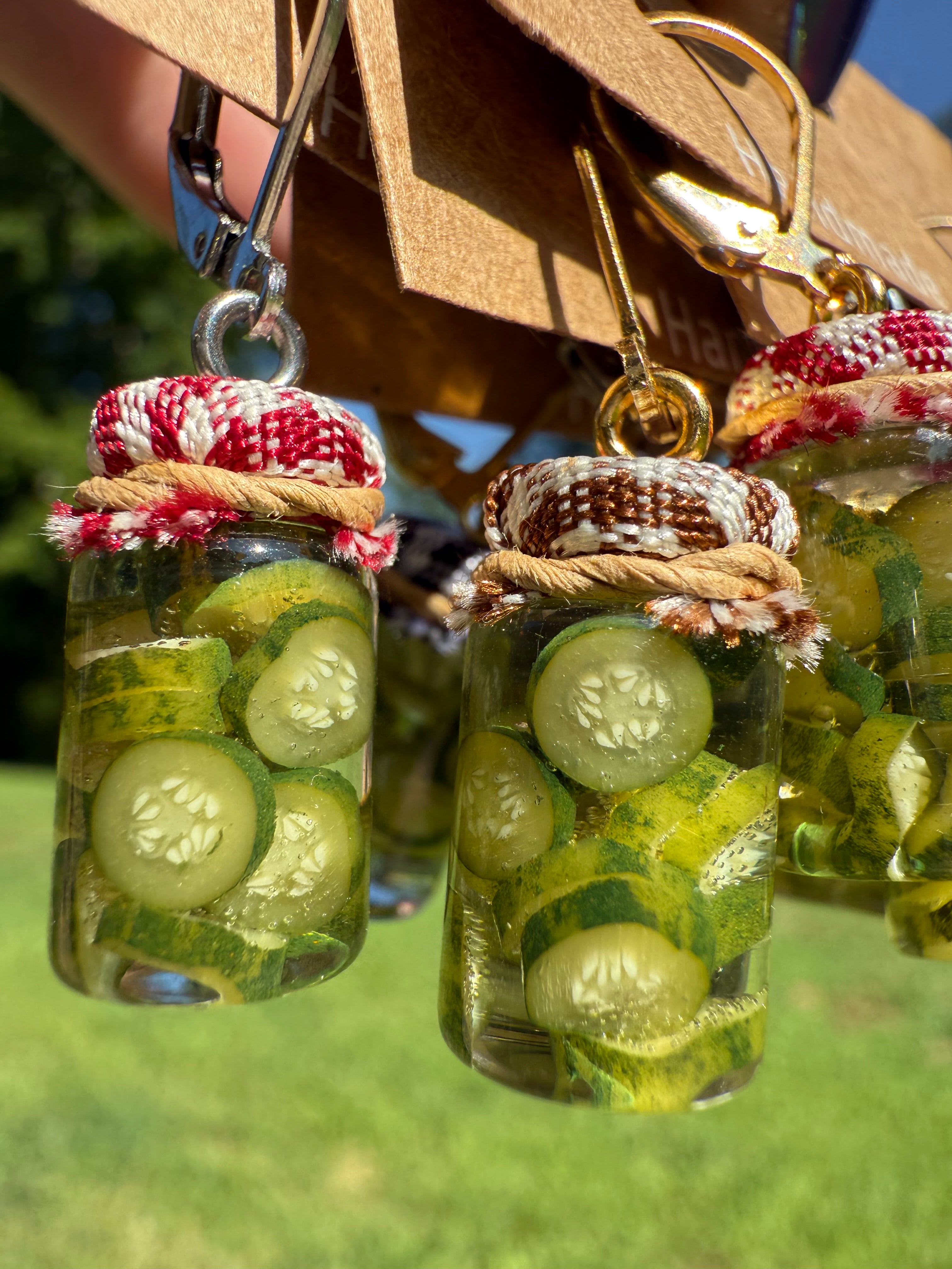 Pickle Chips Jar Earrings
