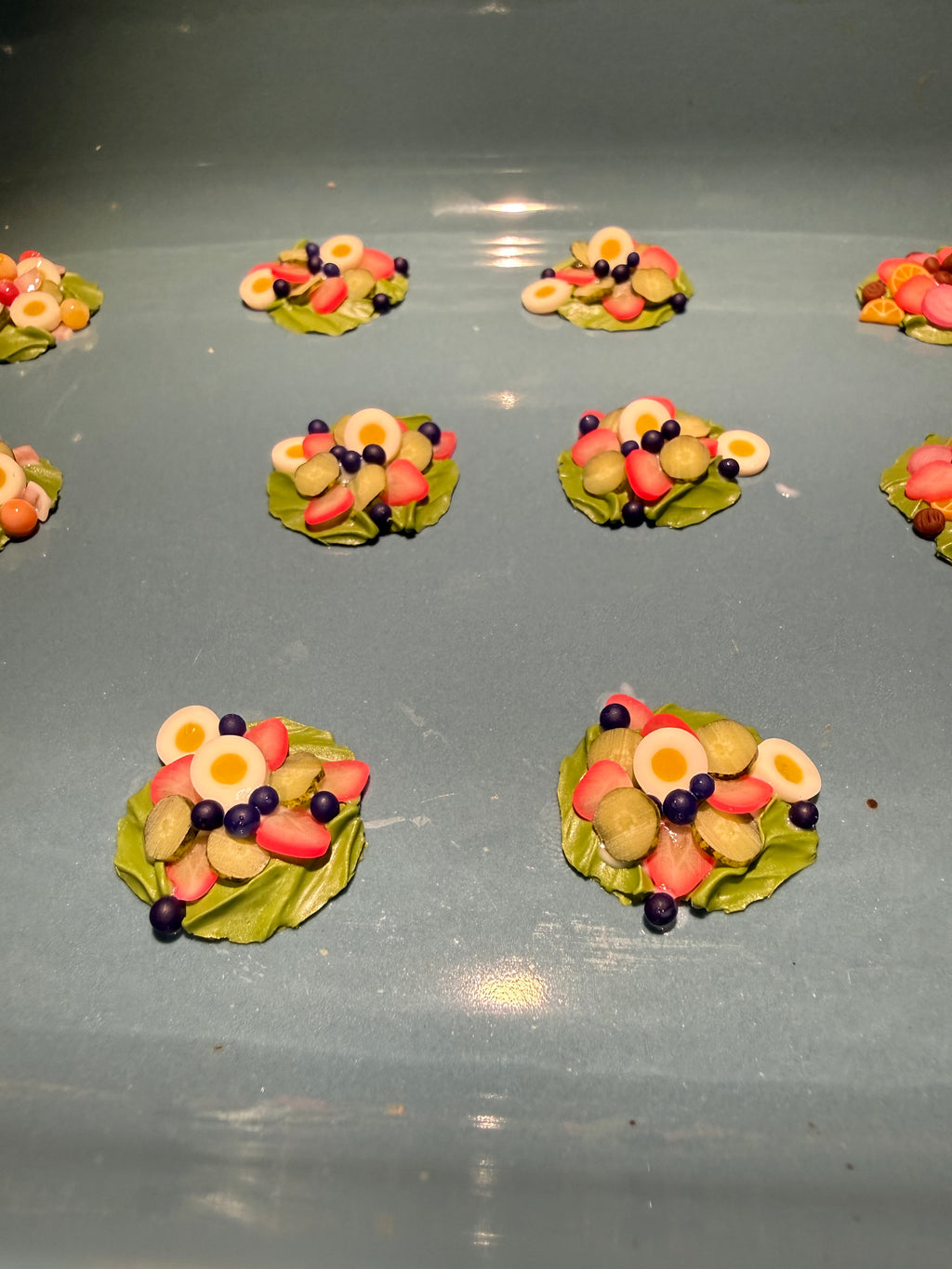Strawberry Salad Plate Earrings