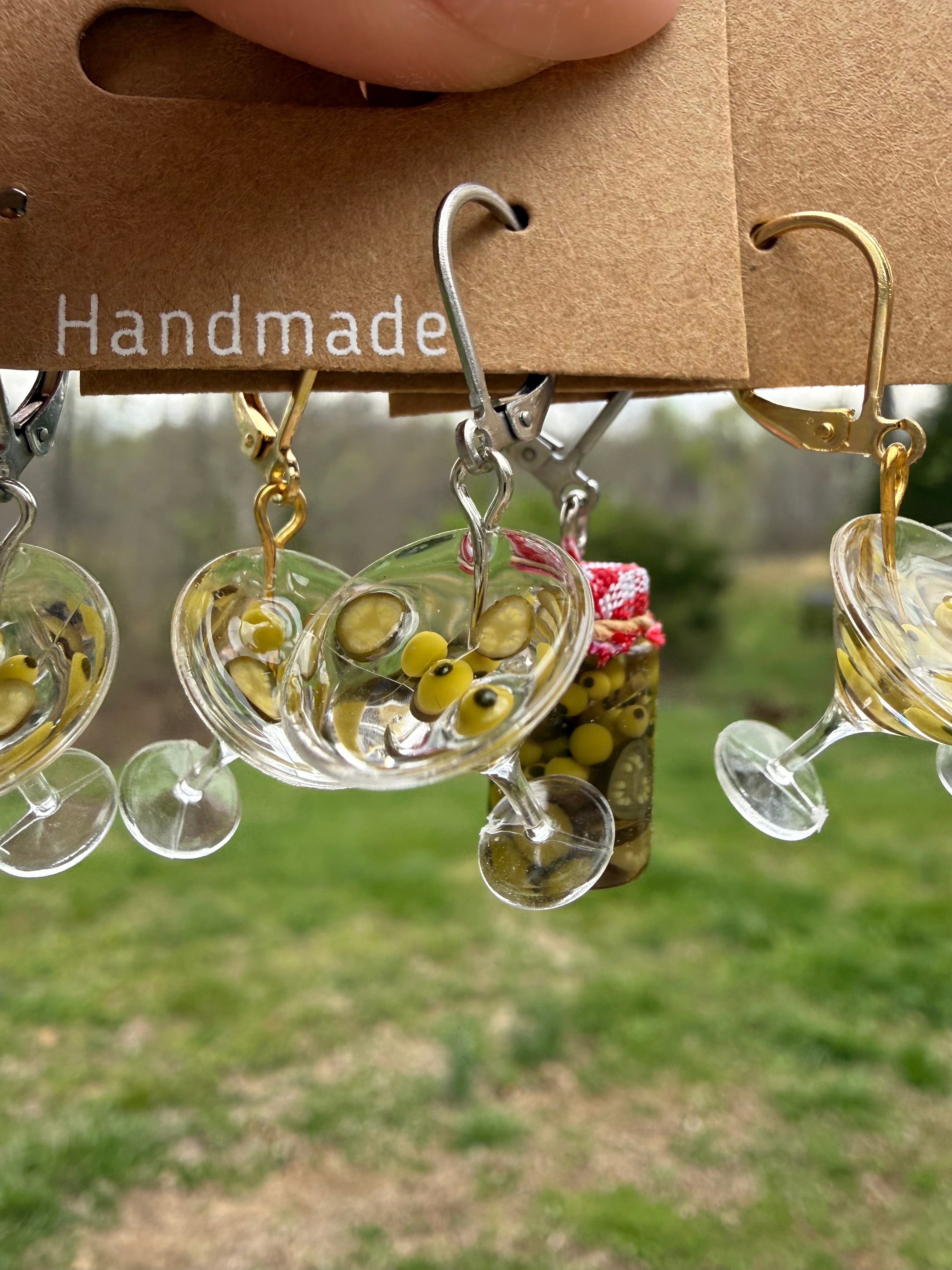 Spicy Dirty Martini Earrings