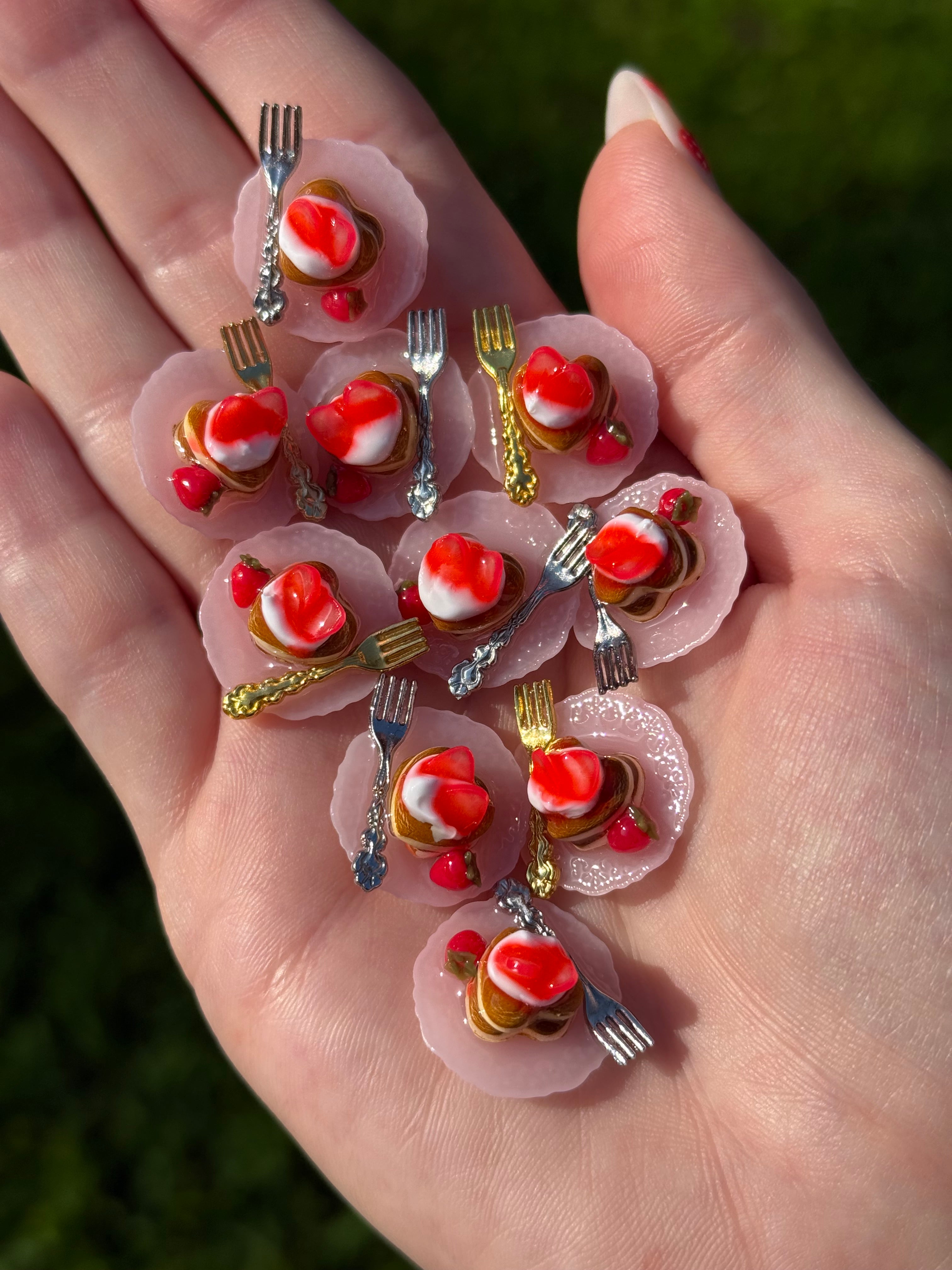 Strawberry Pancakes & Milk Earrings