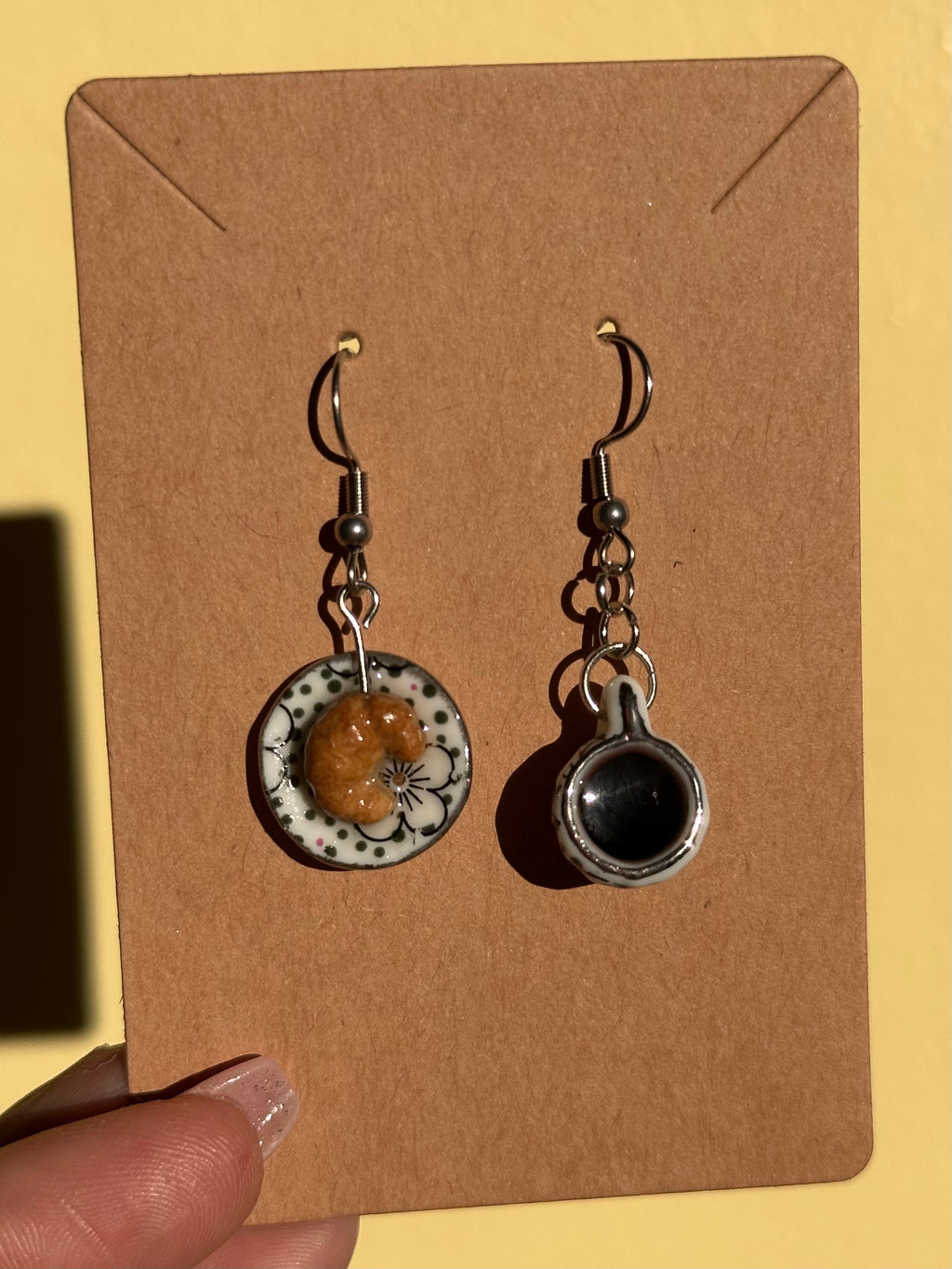Coffee & Croissant Earrings