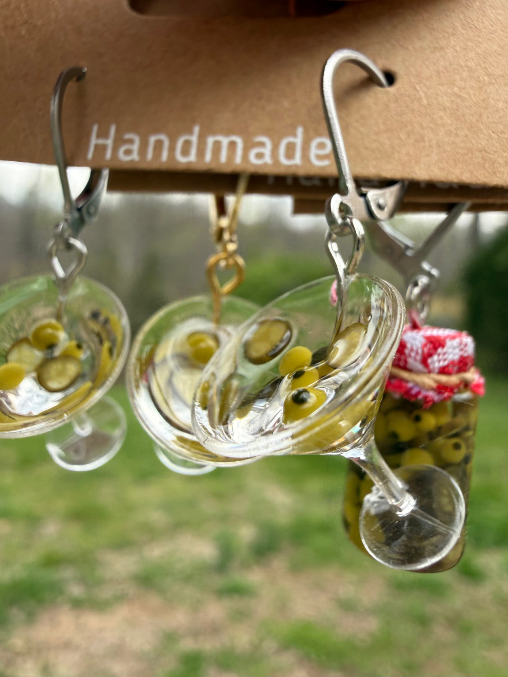 Spicy Dirty Martini Earrings