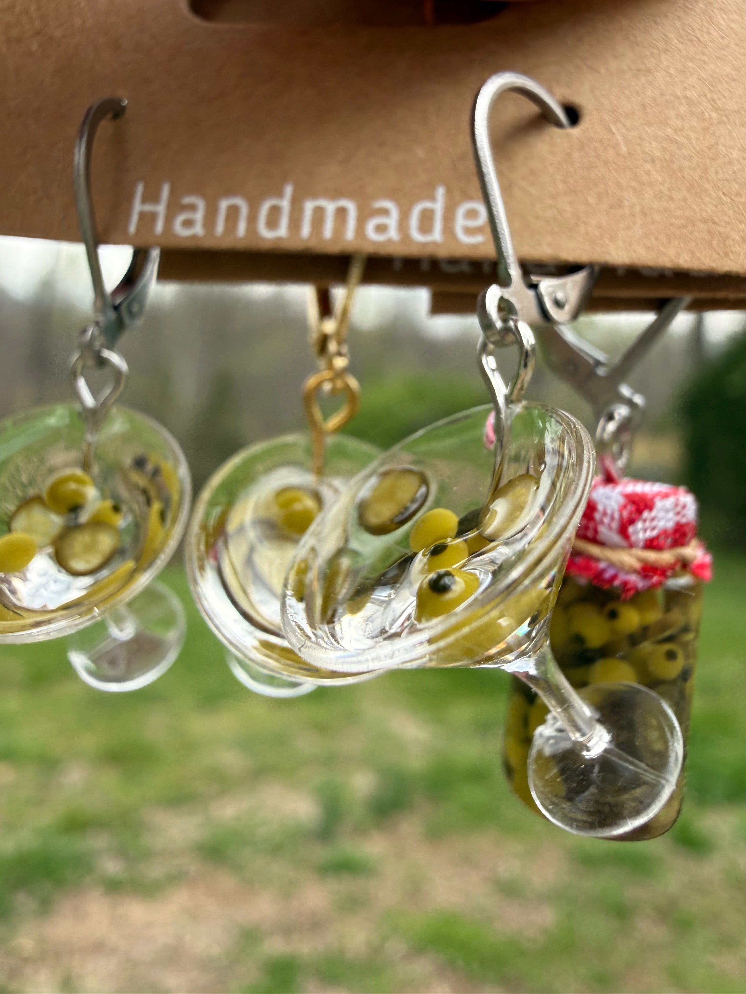 Spicy Dirty Martini Earrings