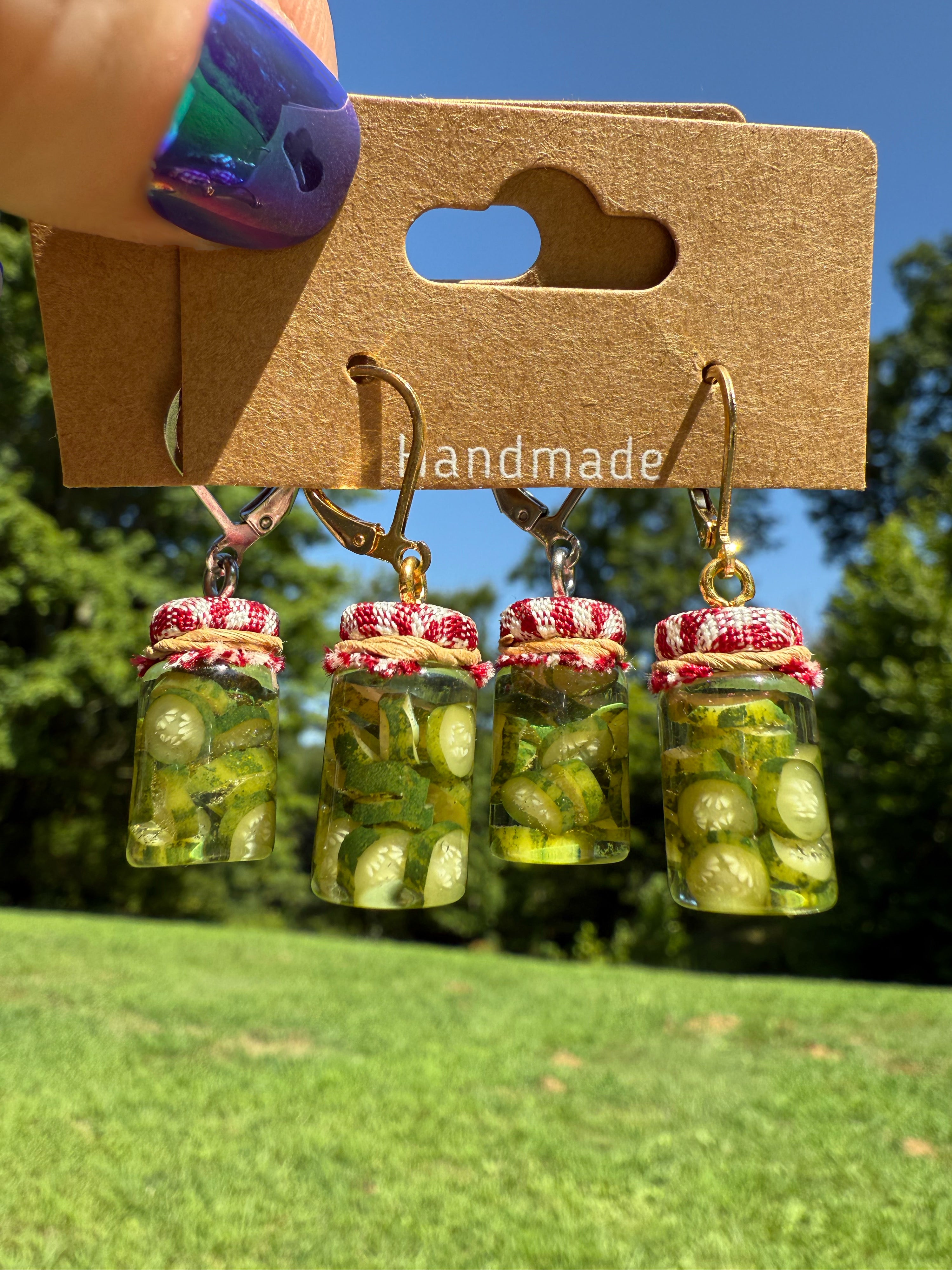 Pickle Chips Jar Earrings