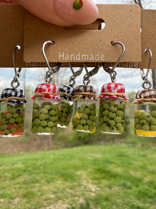 Castelvetrano Olives Jar Earrings