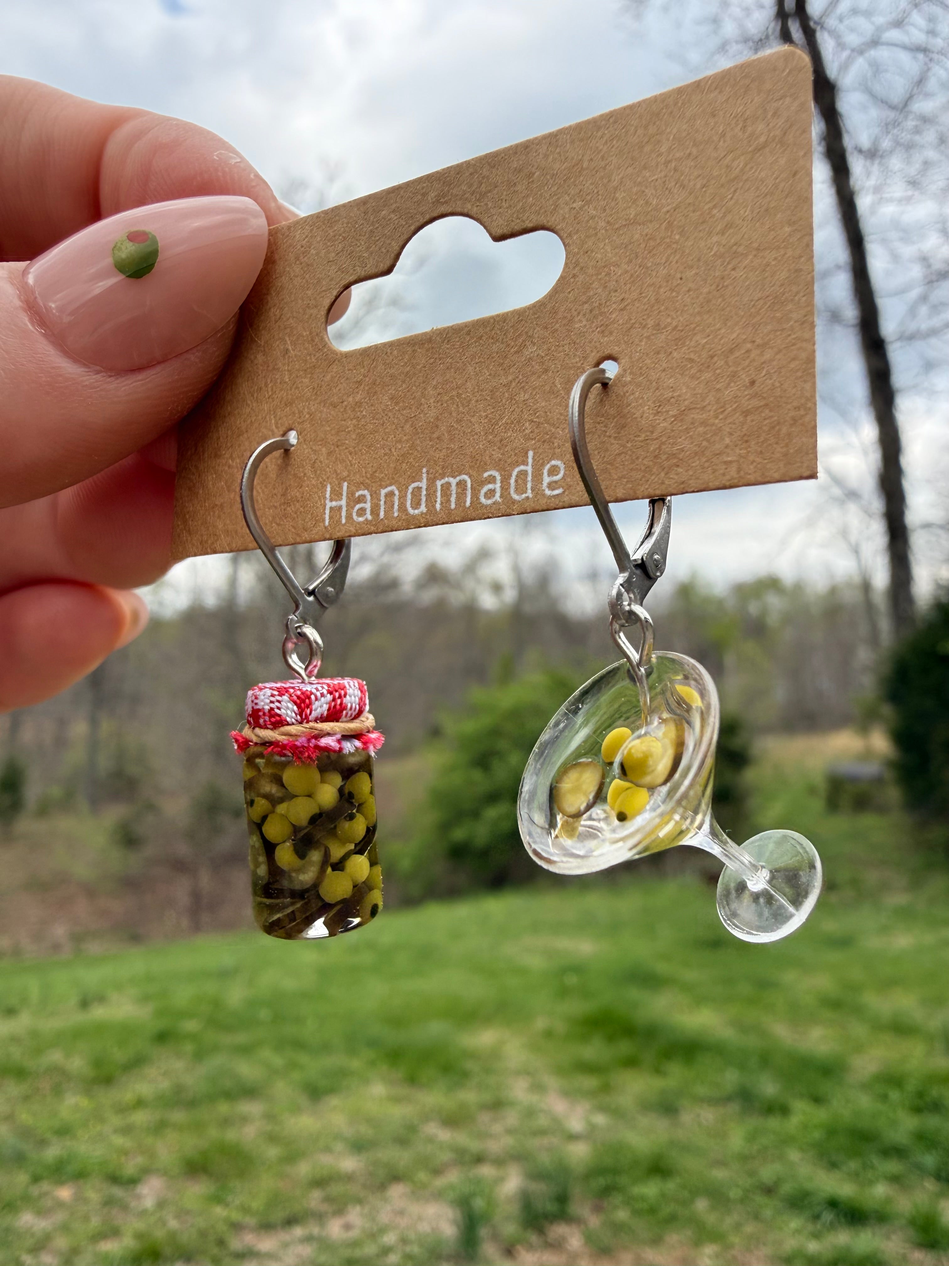 Spicy Dirty Martini Earrings