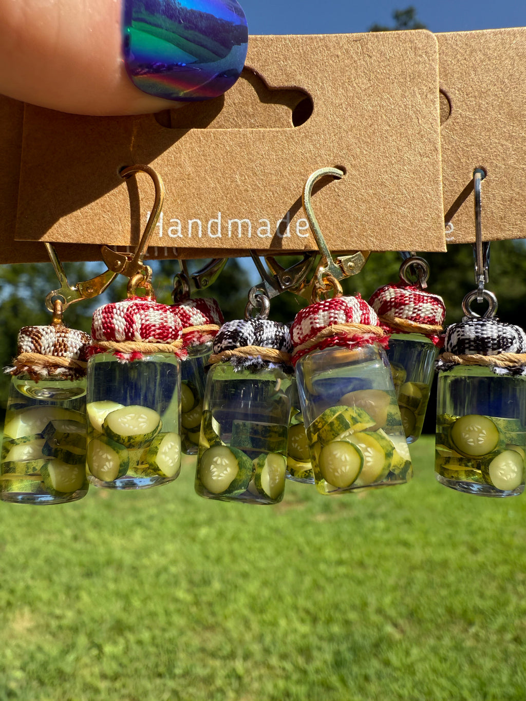 Pickle Chips Jar Earrings