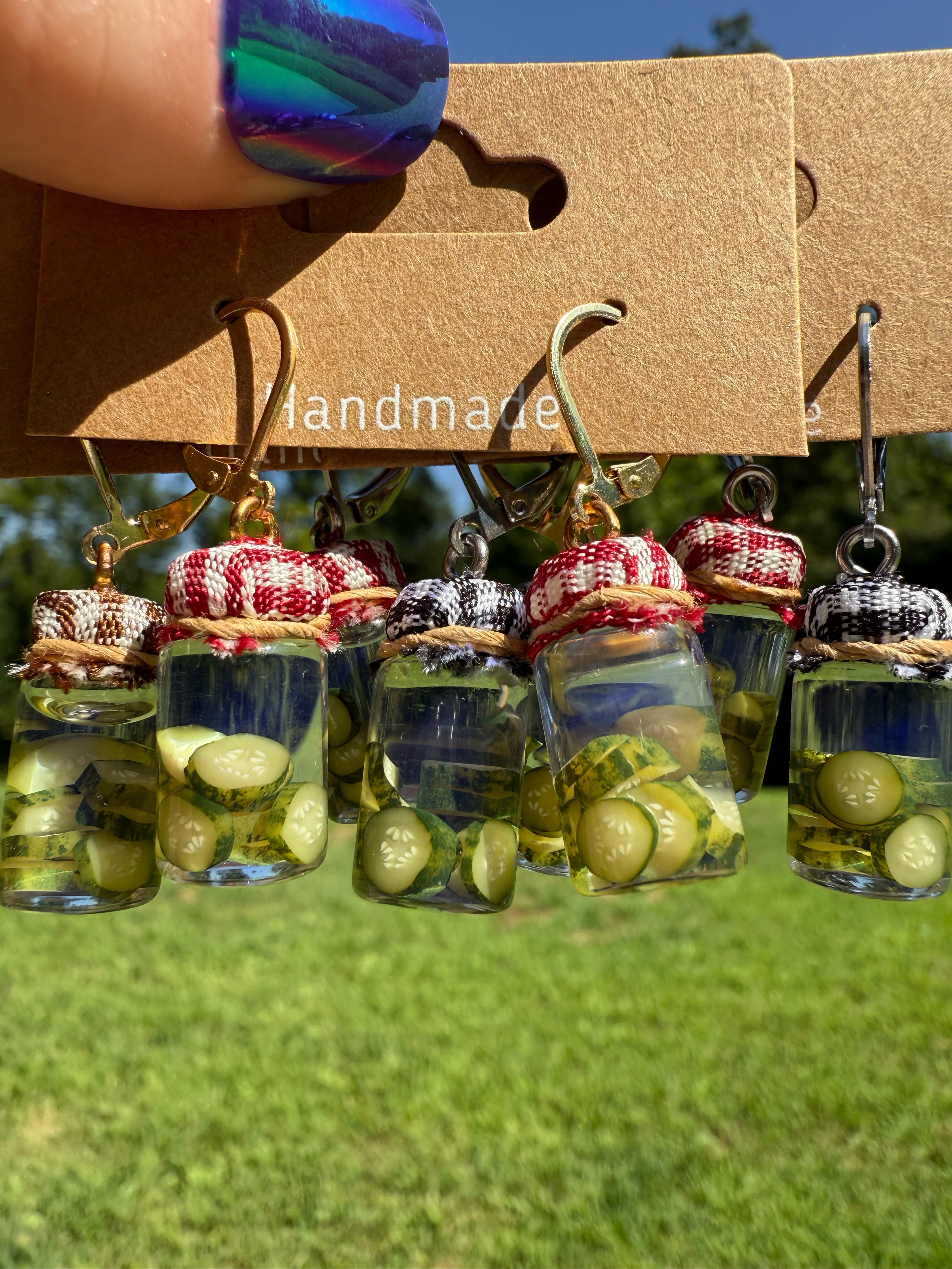 Pickle Chips Jar Earrings