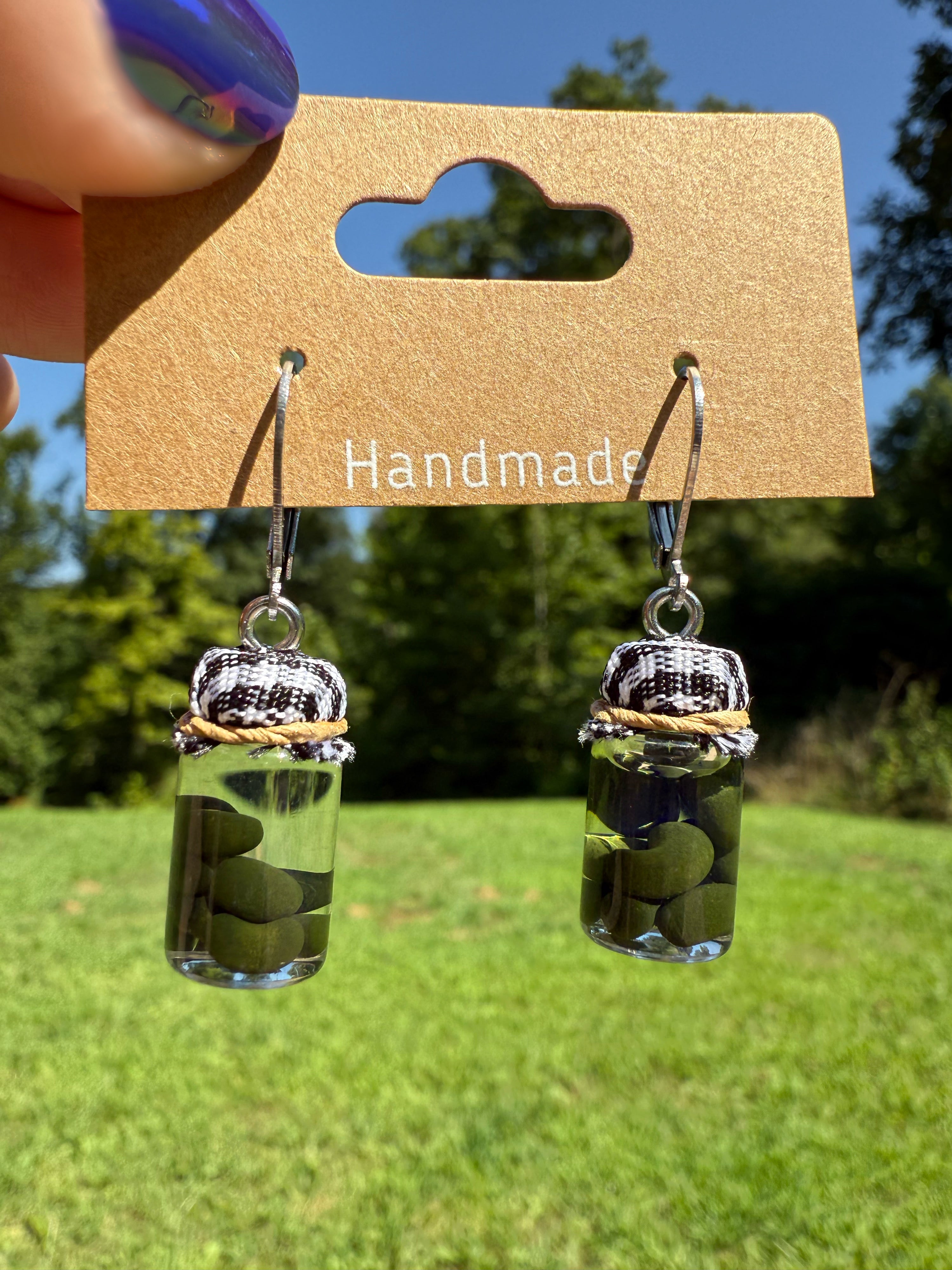 Gherkins Pickles Jar Earrings