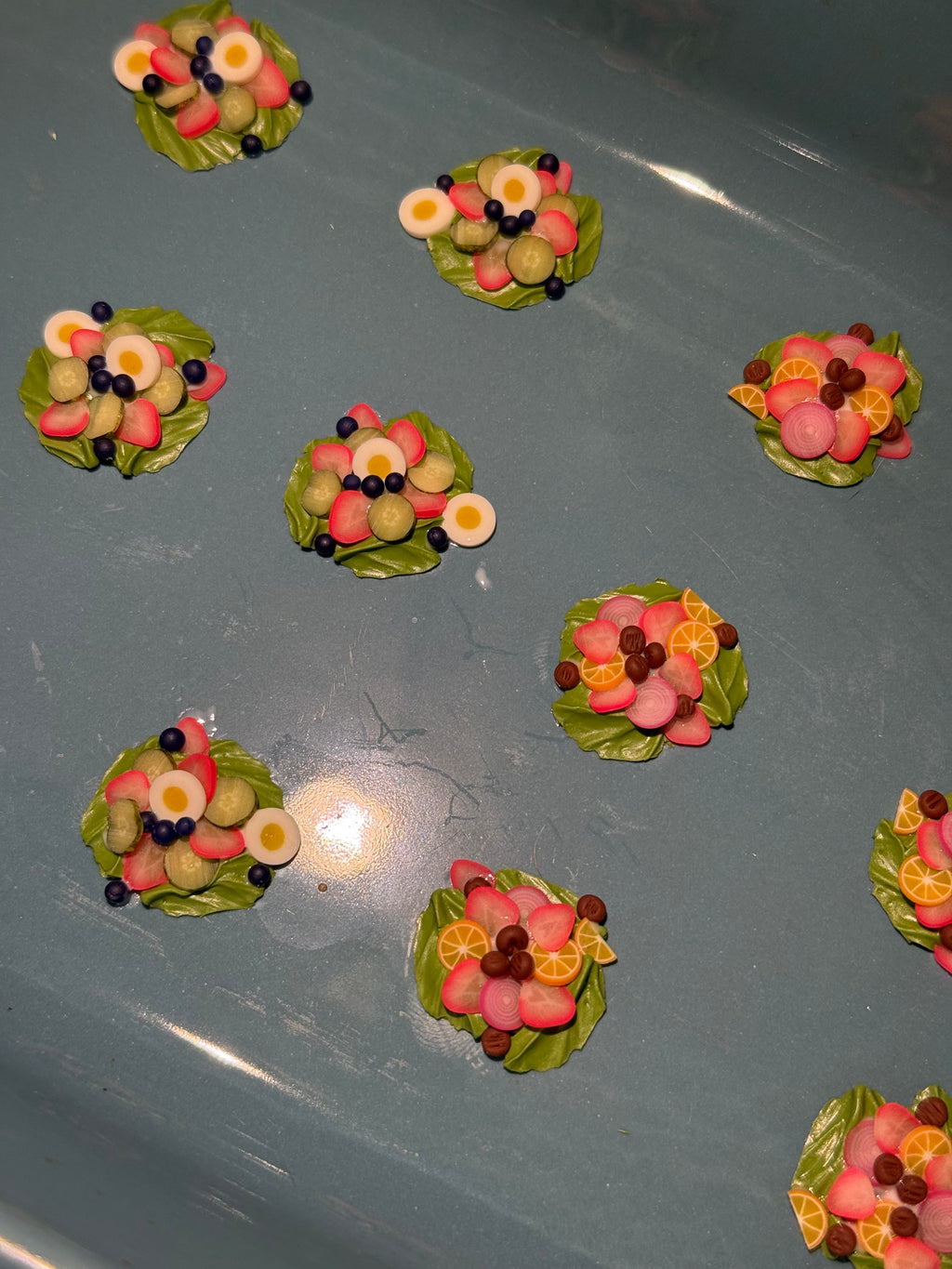 Strawberry Salad Plate Earrings