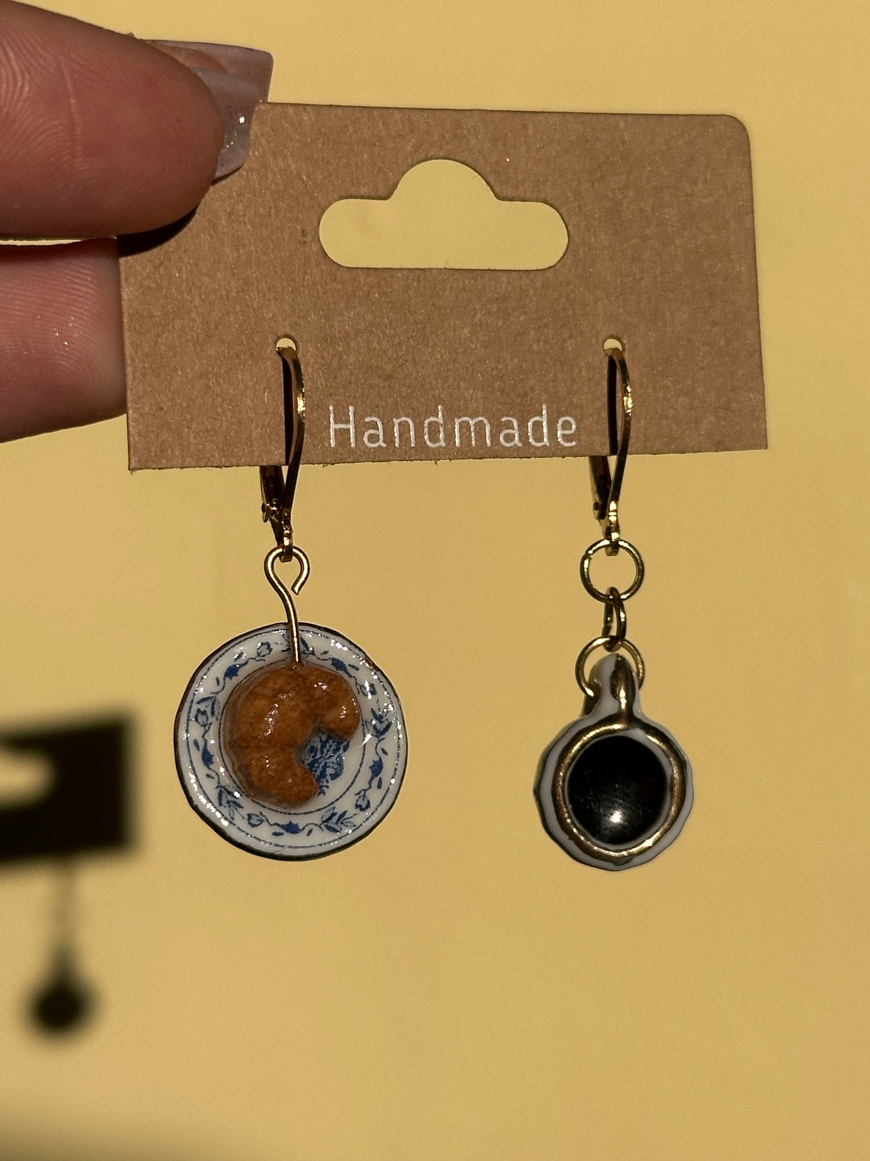 Coffee & Croissant Earrings