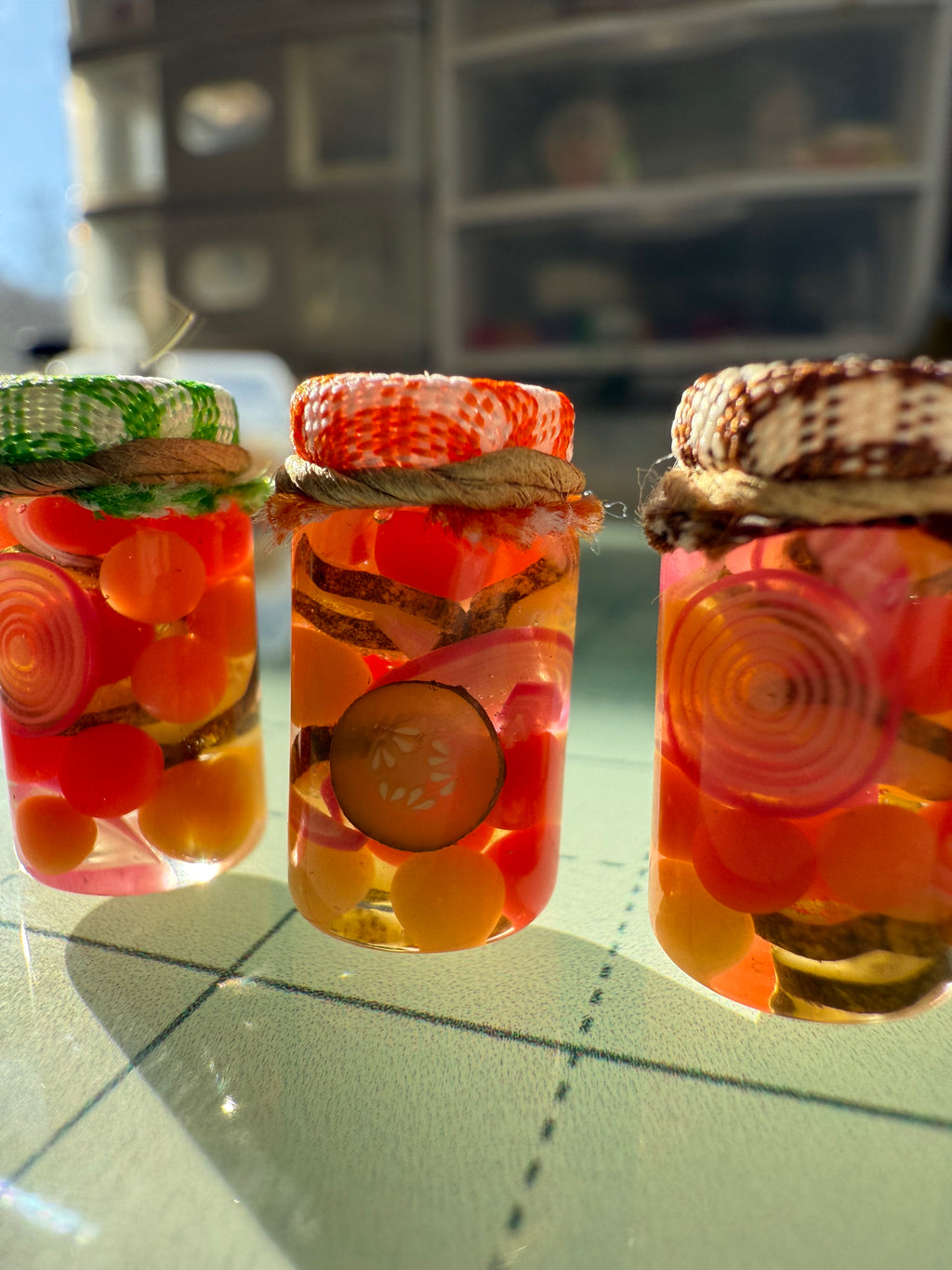 Pickled Summer Salad Jar Earrings